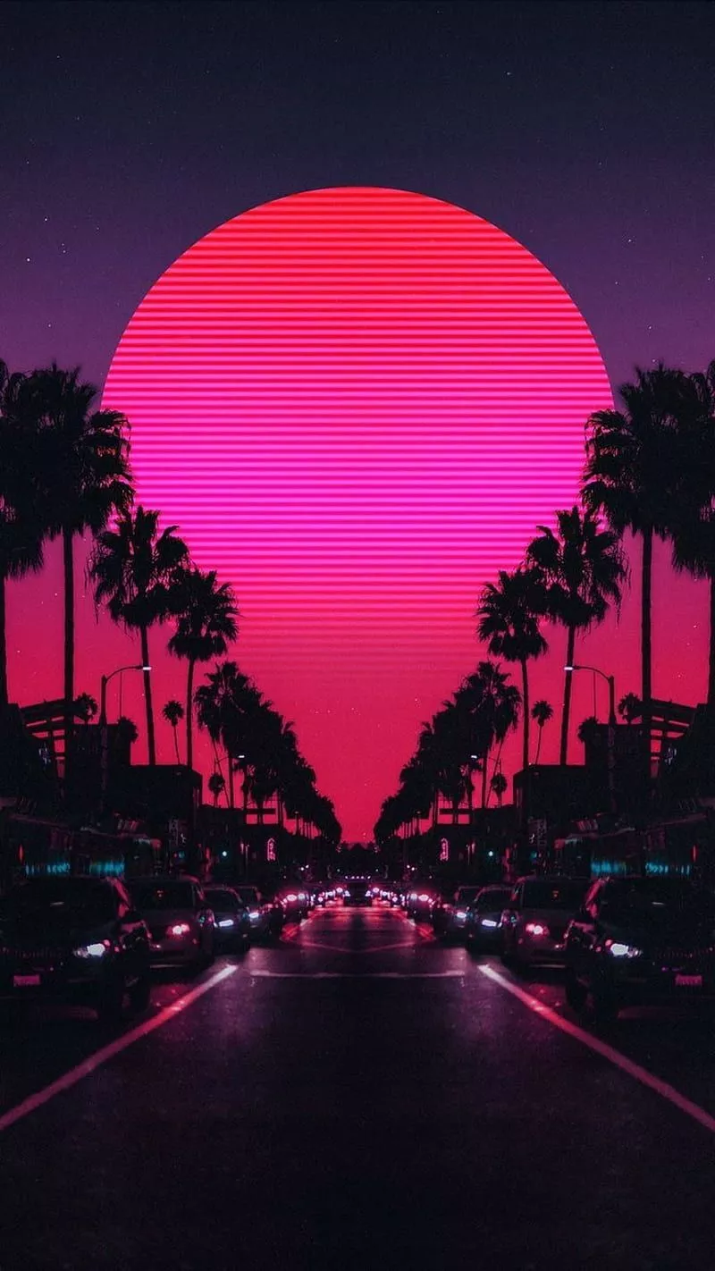 HD sunset aesthetic wallpaper