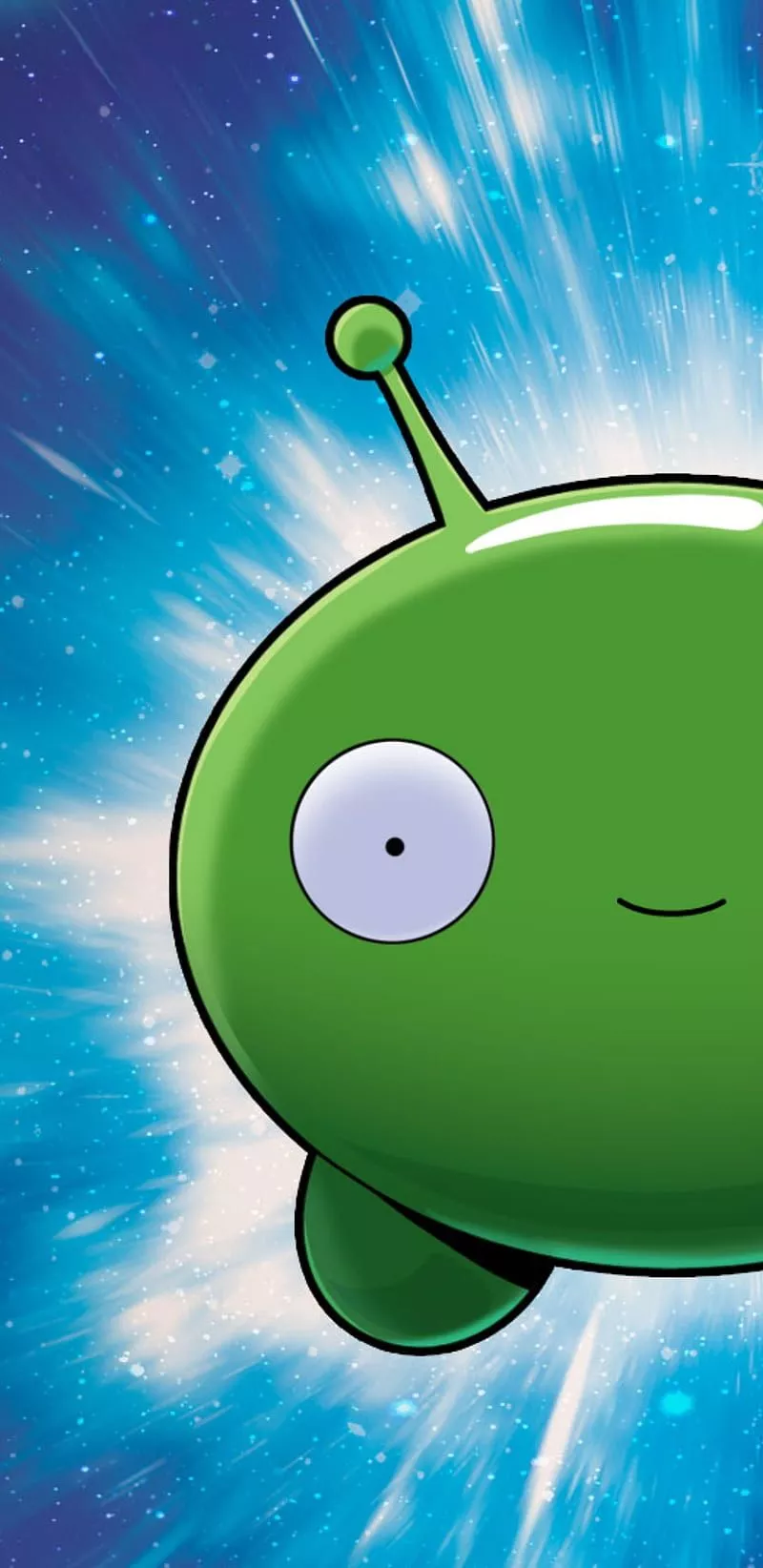 Final Space, anime, blue, galaxy, green