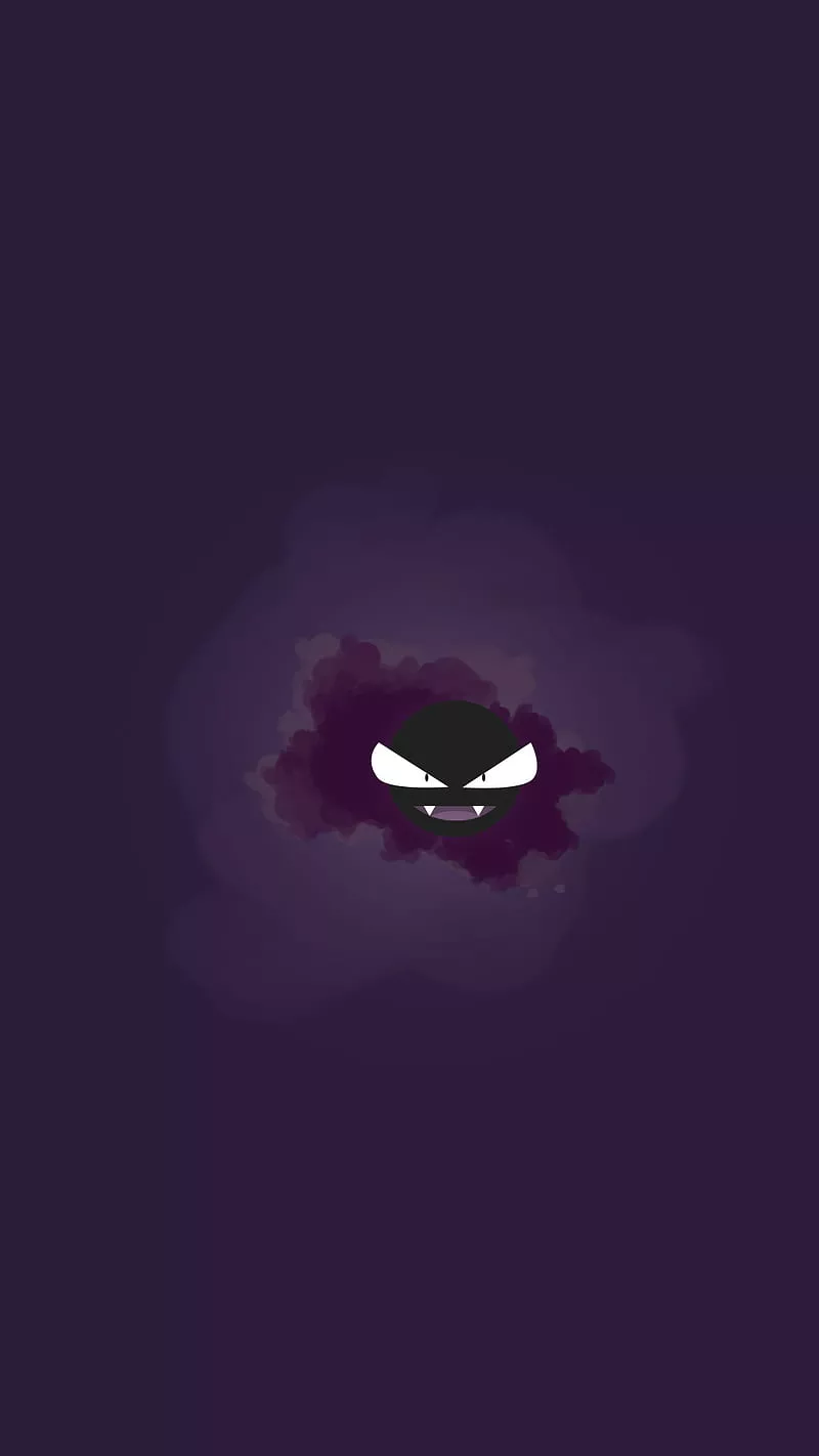 Gastly Pokemon, minimal, minimalistic