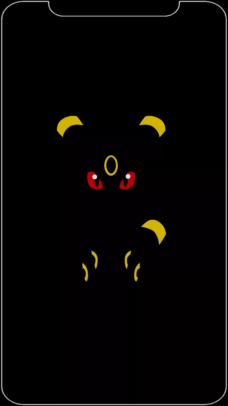 Umbreon Pokemon, minimalist, HD phone