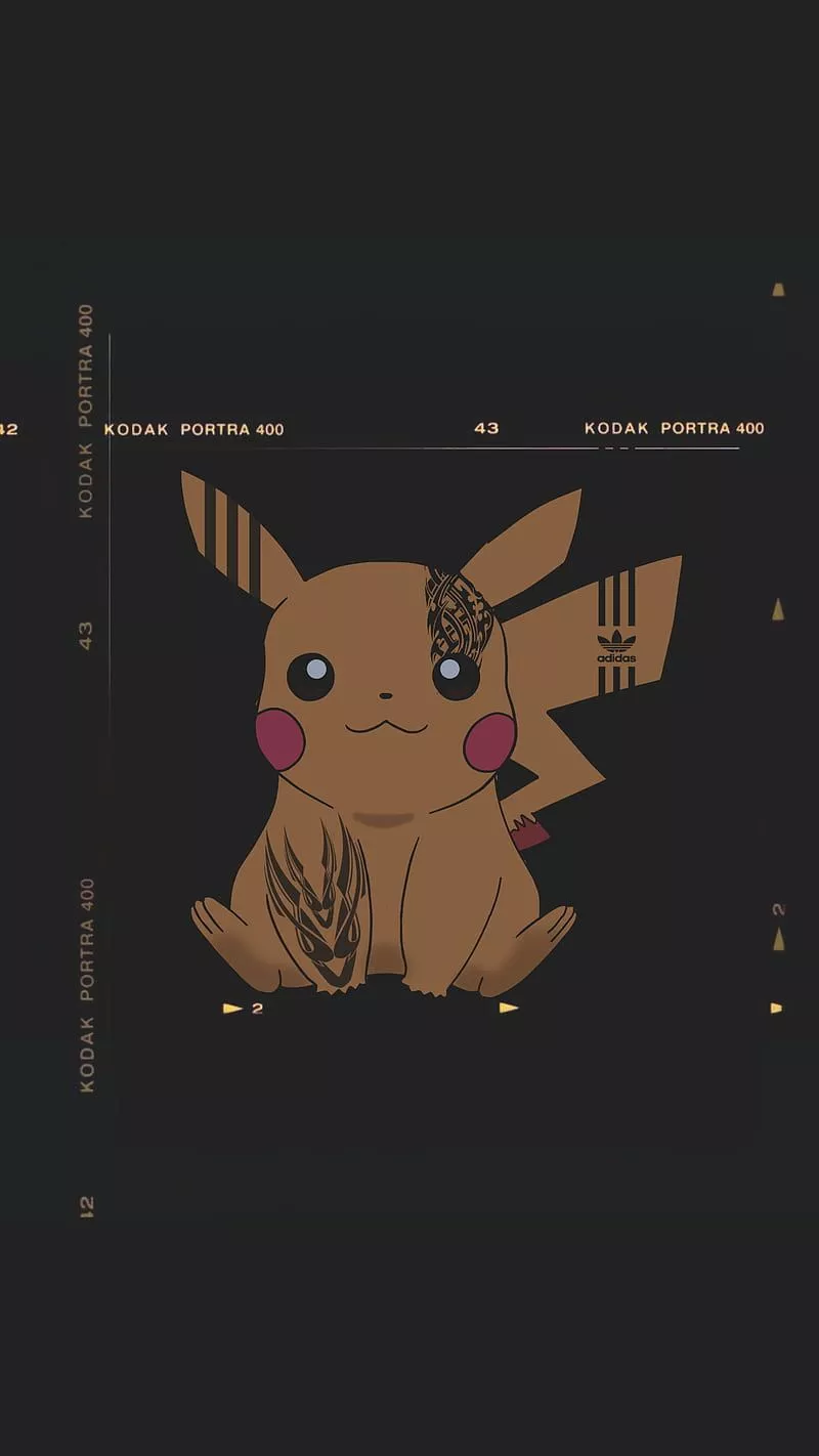 Pikachu, adidas, ash, kodak, minimalist