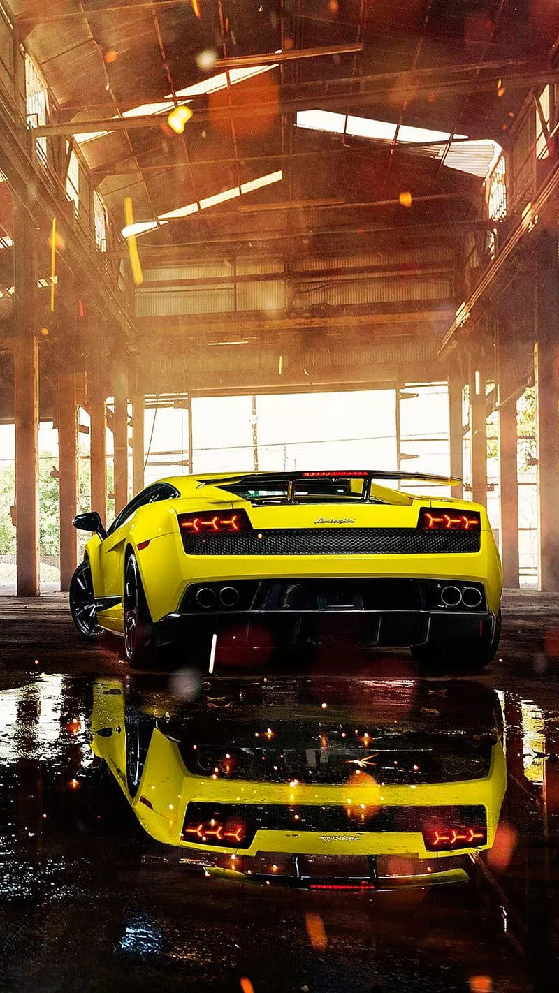 Lamborghini gallardo, car yellow, HD