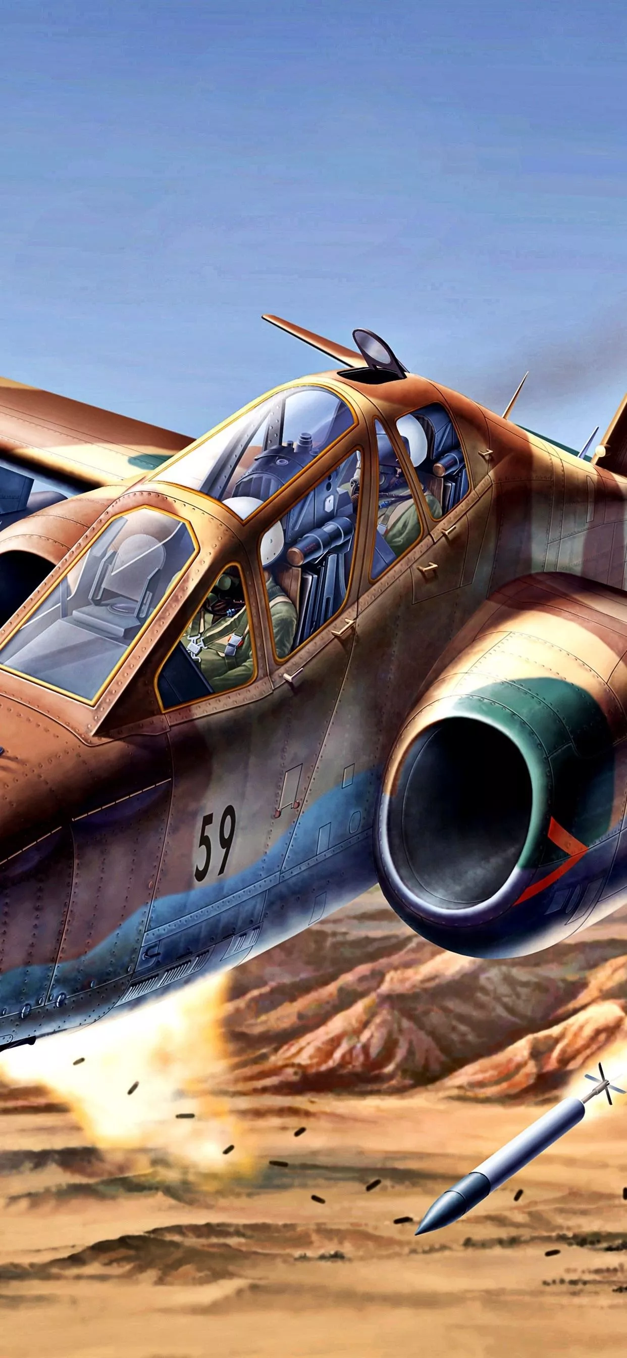 Su 25 Military Aircraft, Art Painting