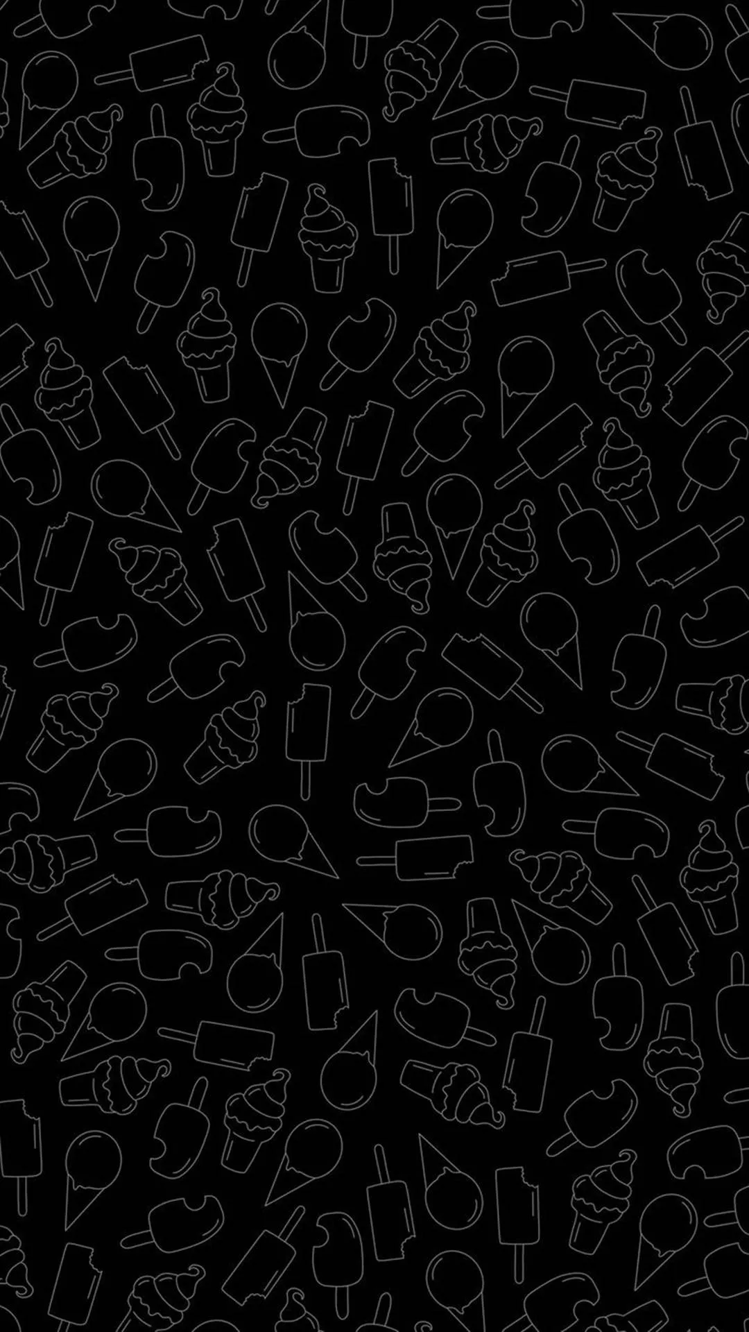 Ice Cream Icon Minimalist Black Phone