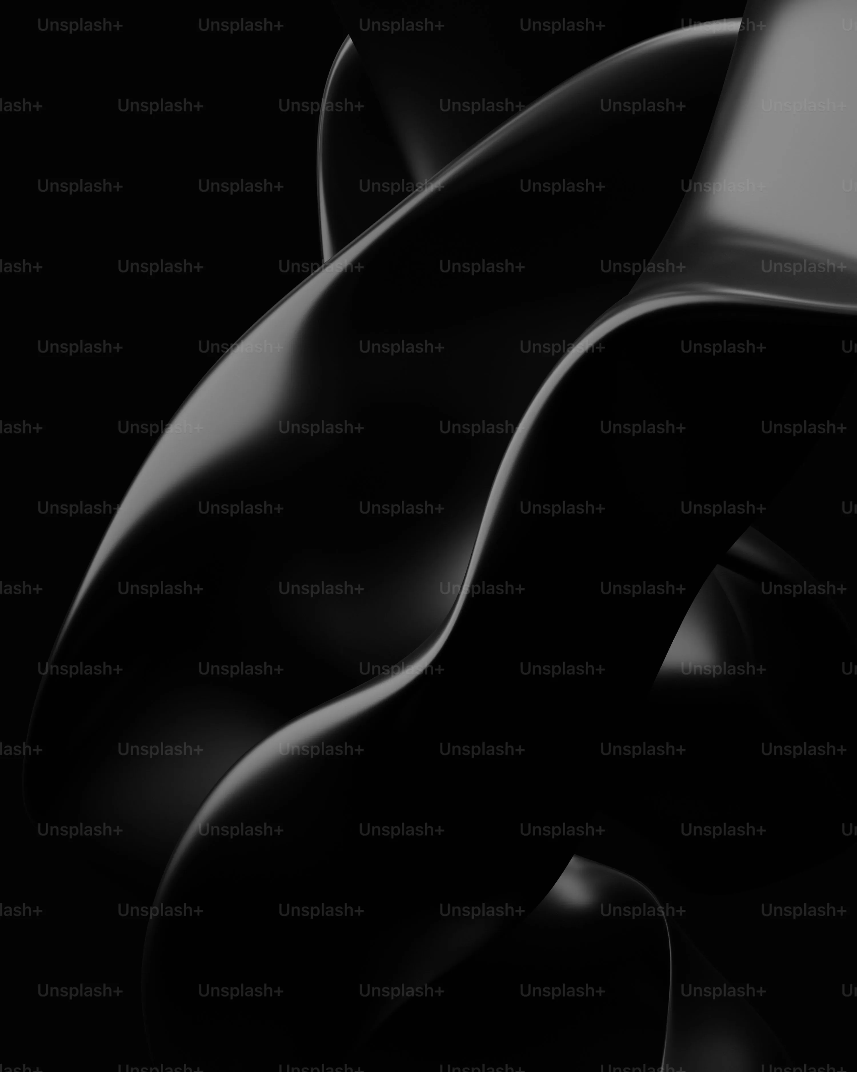 A black object is shown in the dark