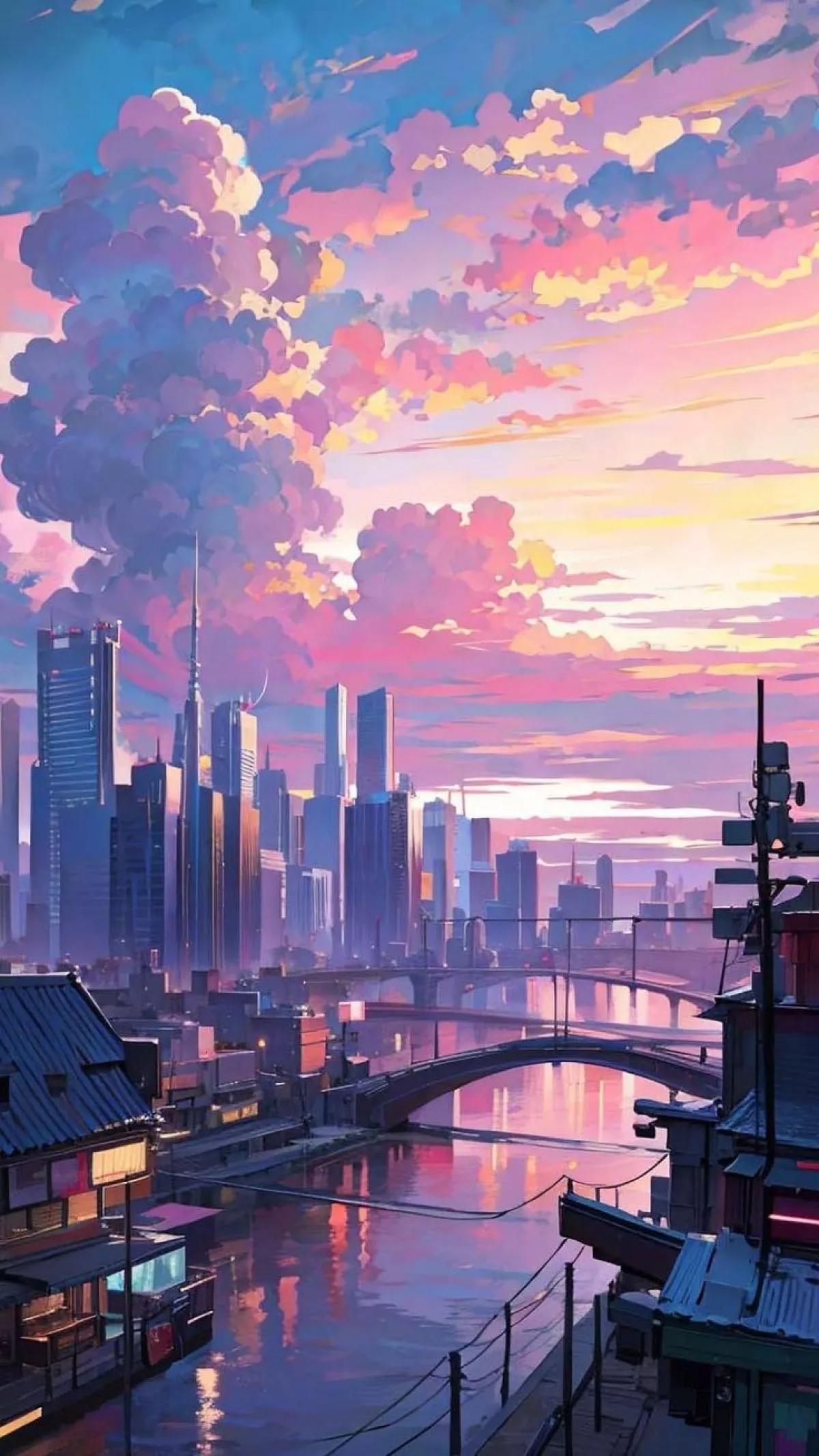 Anime Aesthetic City Wallpaper