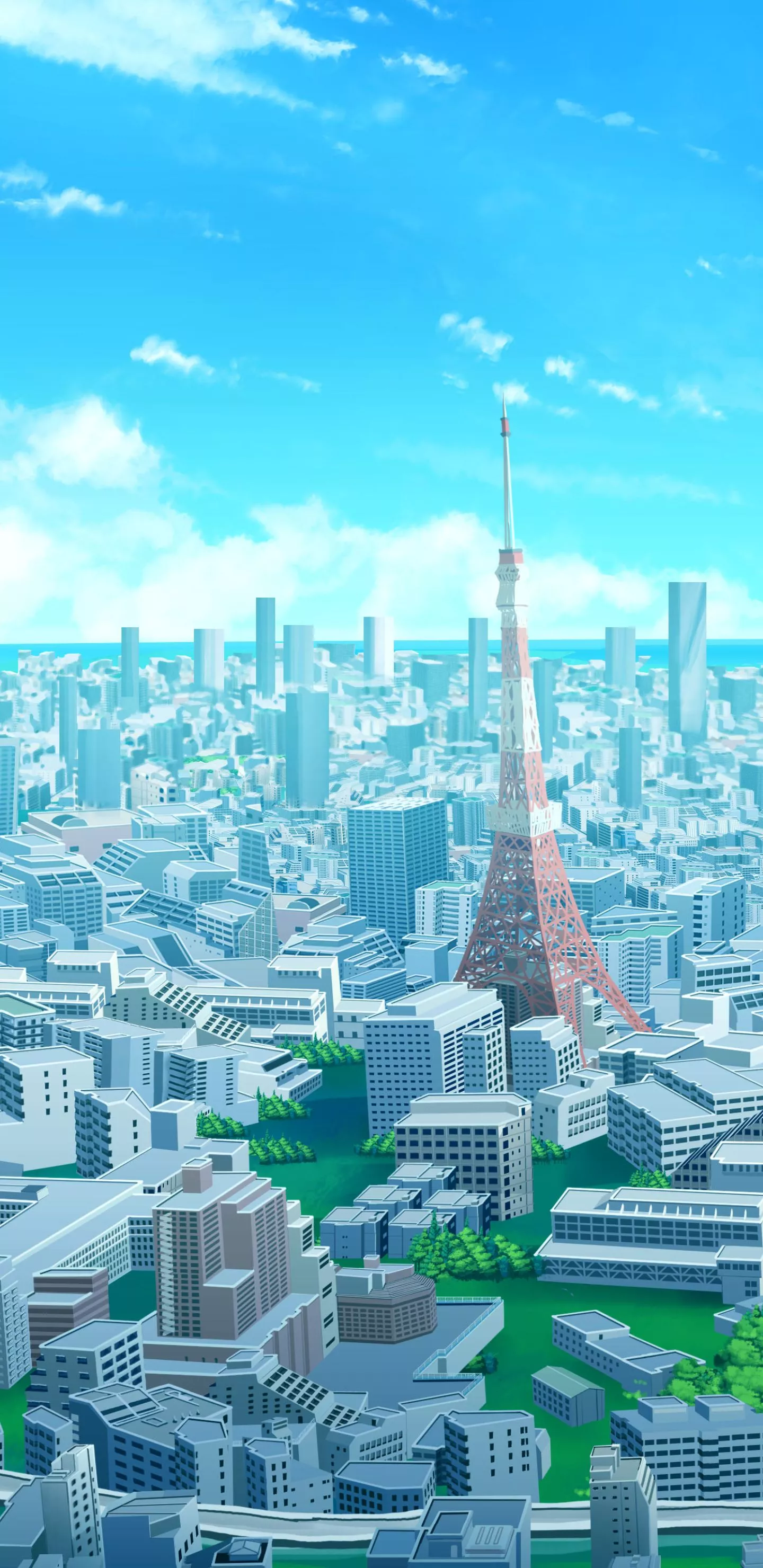 Download Anime City Phone Wallpaper