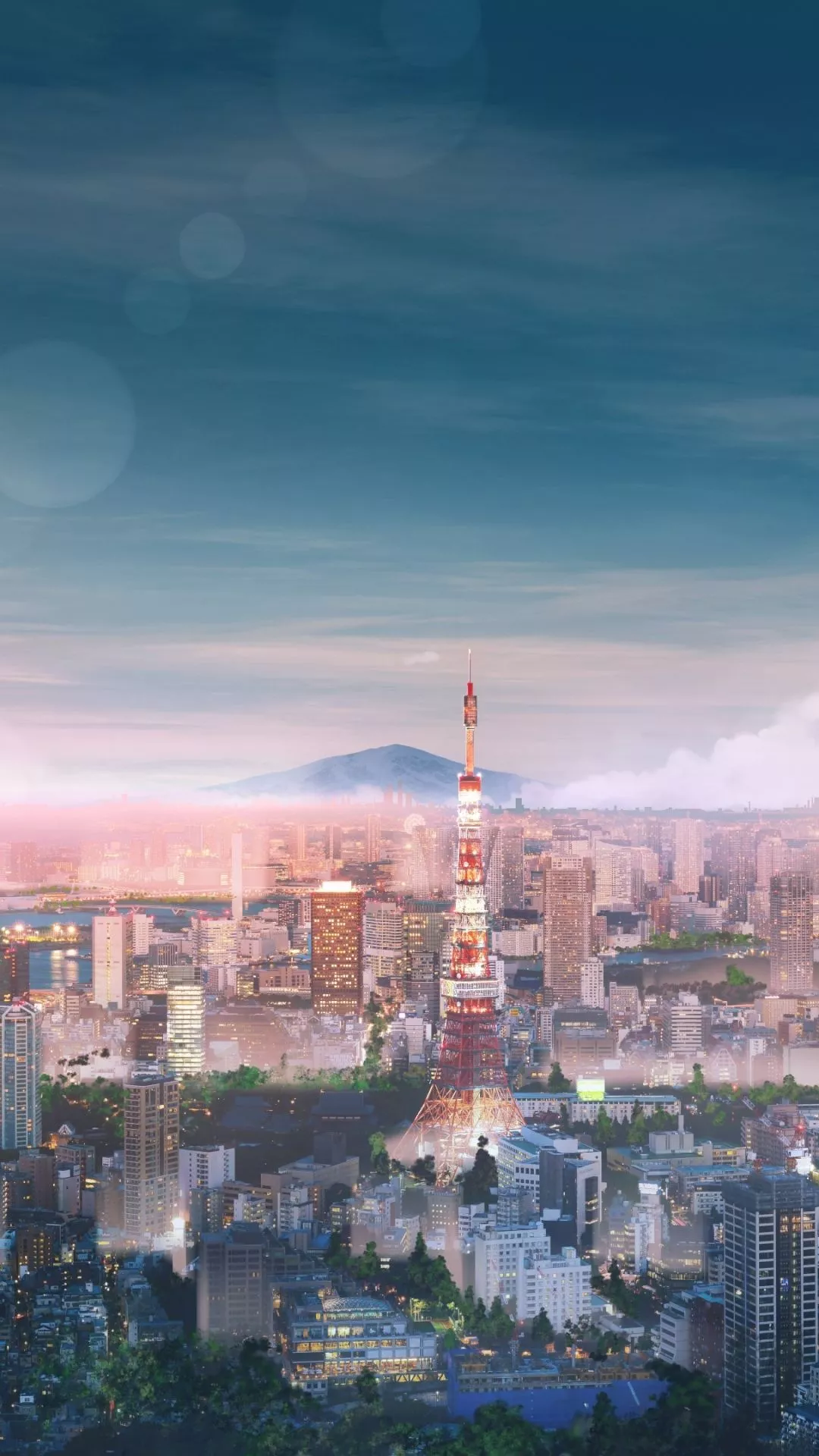 Download Anime City Phone Wallpaper