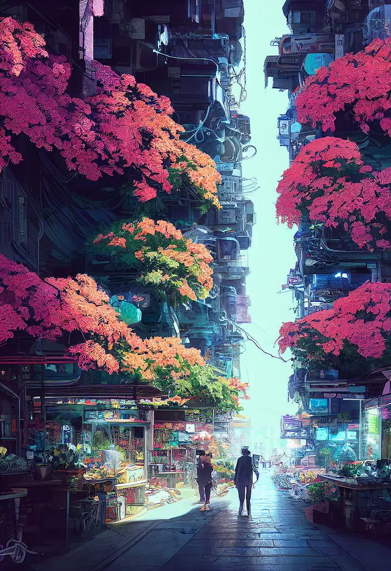 flowers, art, HD phone wallpaper