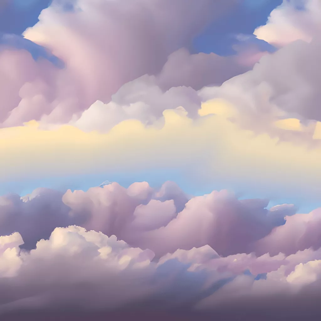 Fluffy Clouds in the Sky Graphic