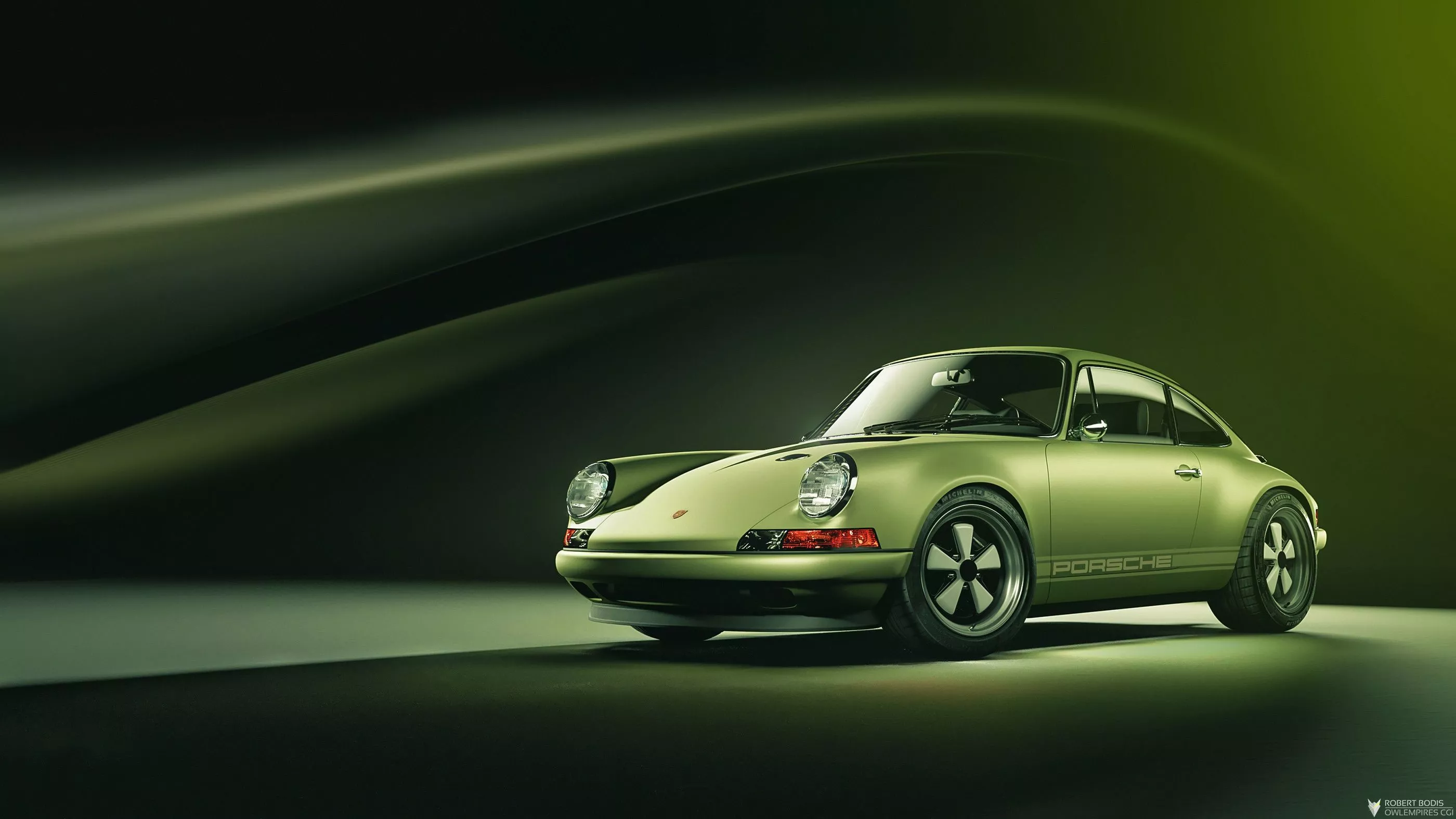 Download Green Car Car Porsche Vehicle