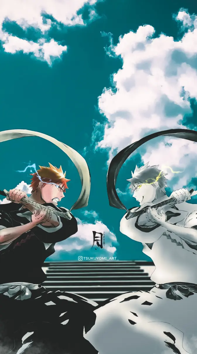 Ichigo vs White Ichigo wallpaper