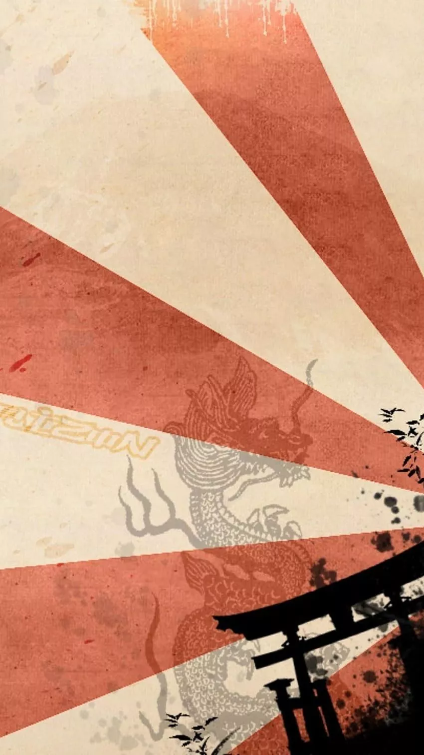 Japanese rising sun shrine HD phone