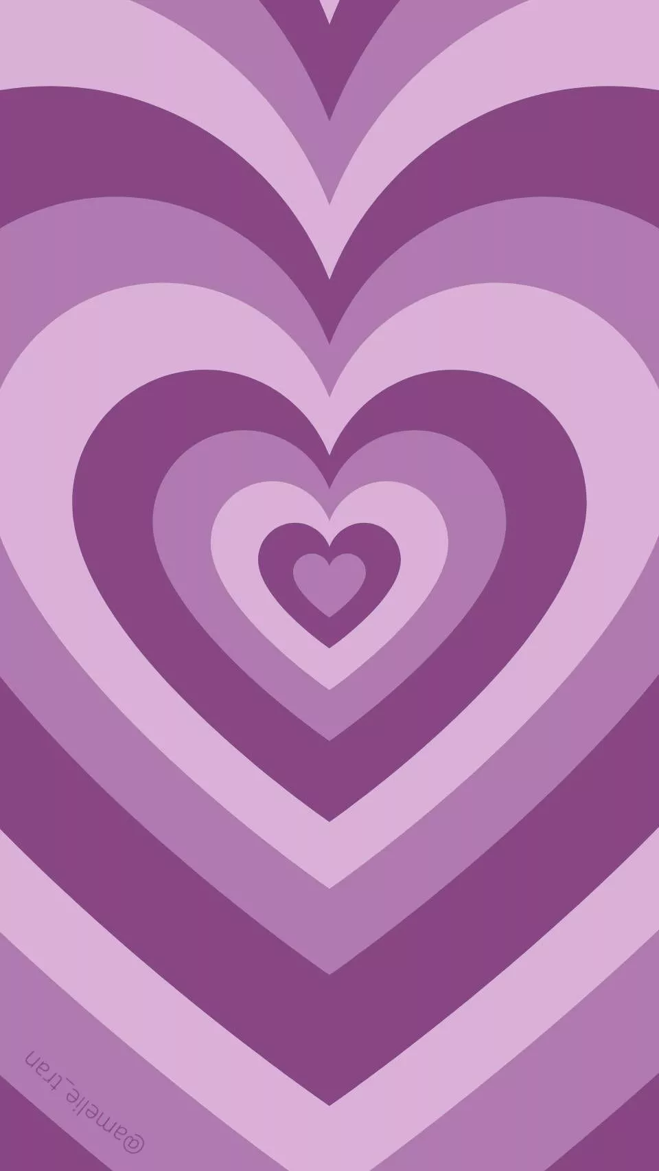Purple Heart Loop Preppy Pfp Wallpaper