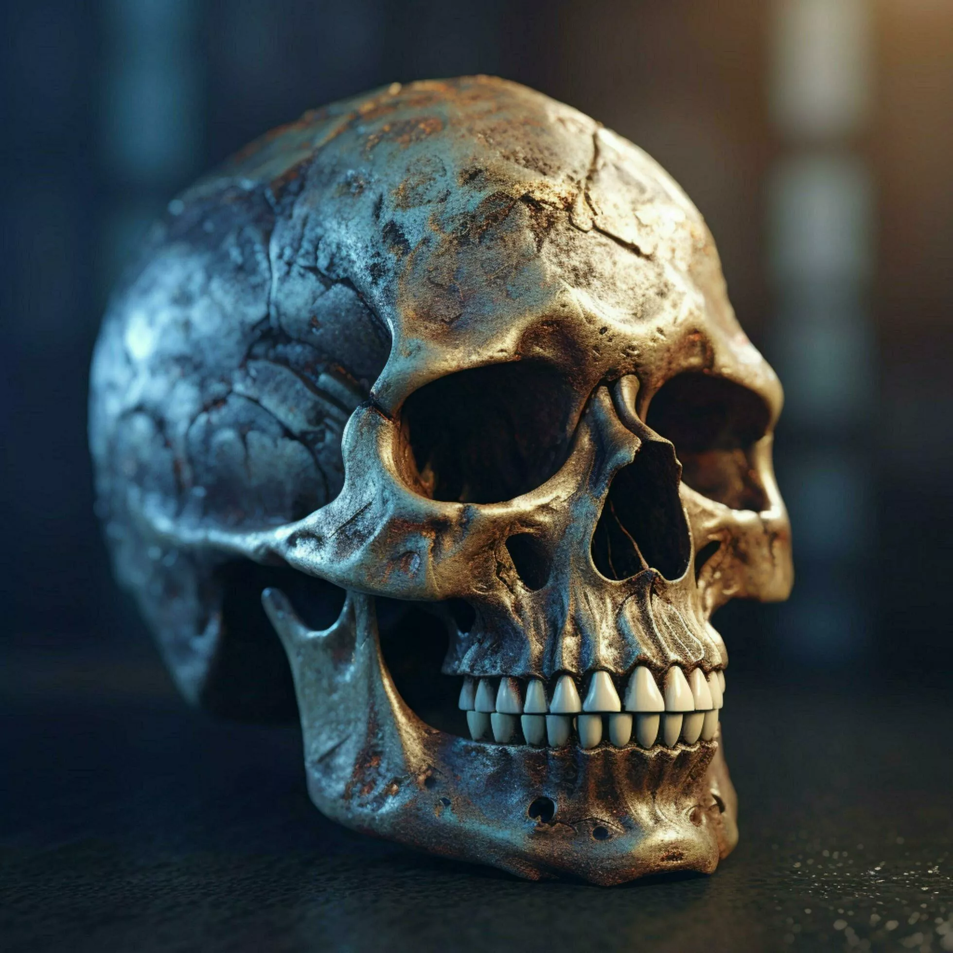 skull high quality 4k ultra HD hdr