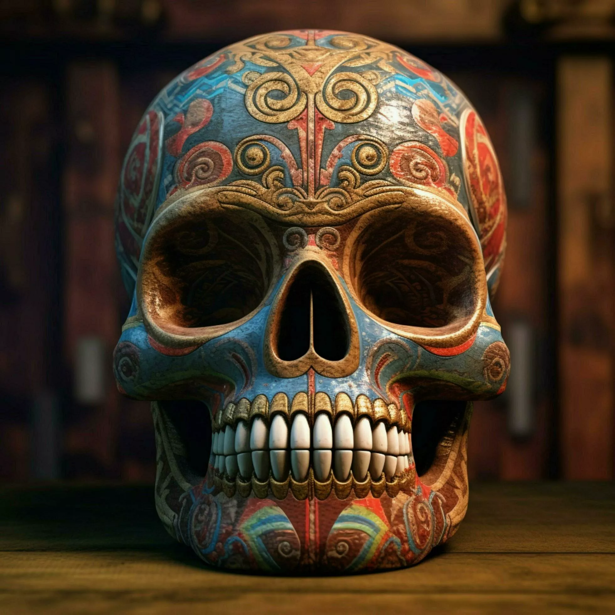 maxican skull high quality 4k ultra HD