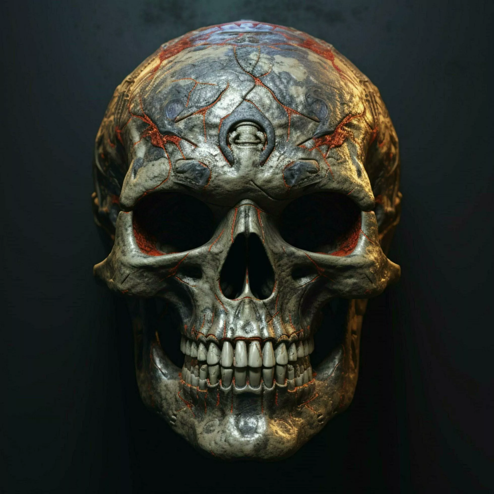 skull high quality 4k ultra HD hdr