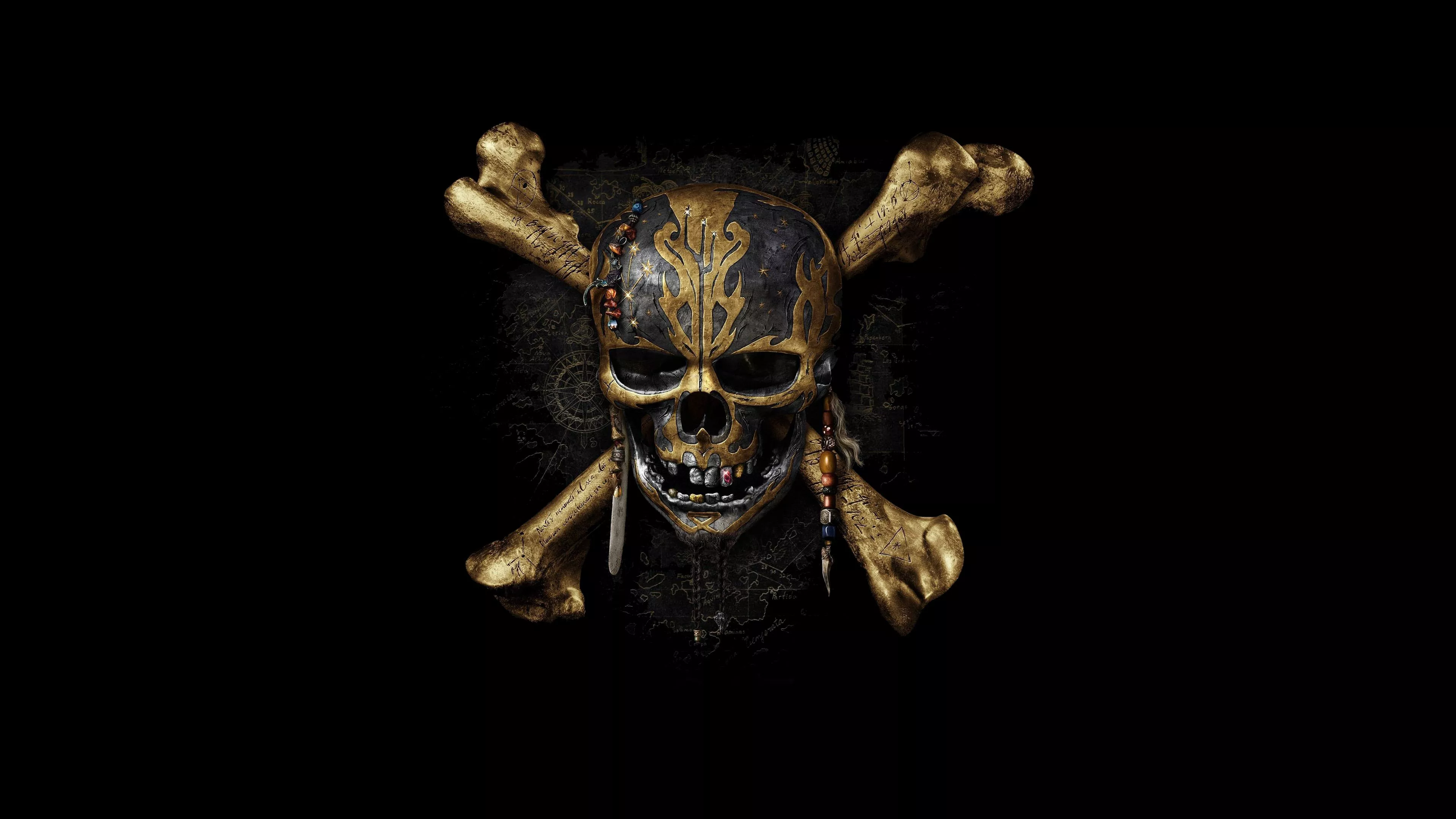 The Caribbean Skull Ultra HD Wallpaper