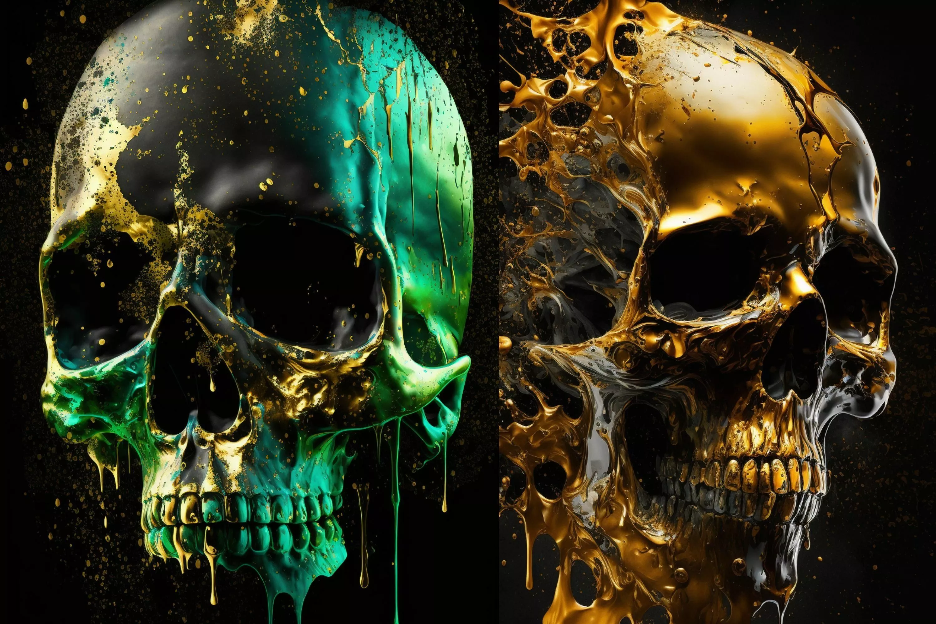 Ink Splashes Digital Wallpaper, Wall Art