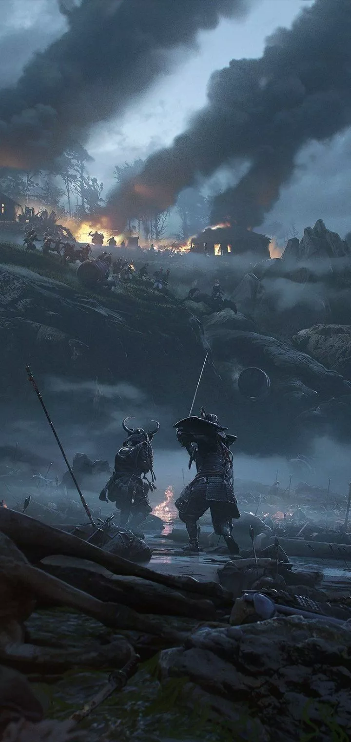 Samurai Battle Video Game Ghost