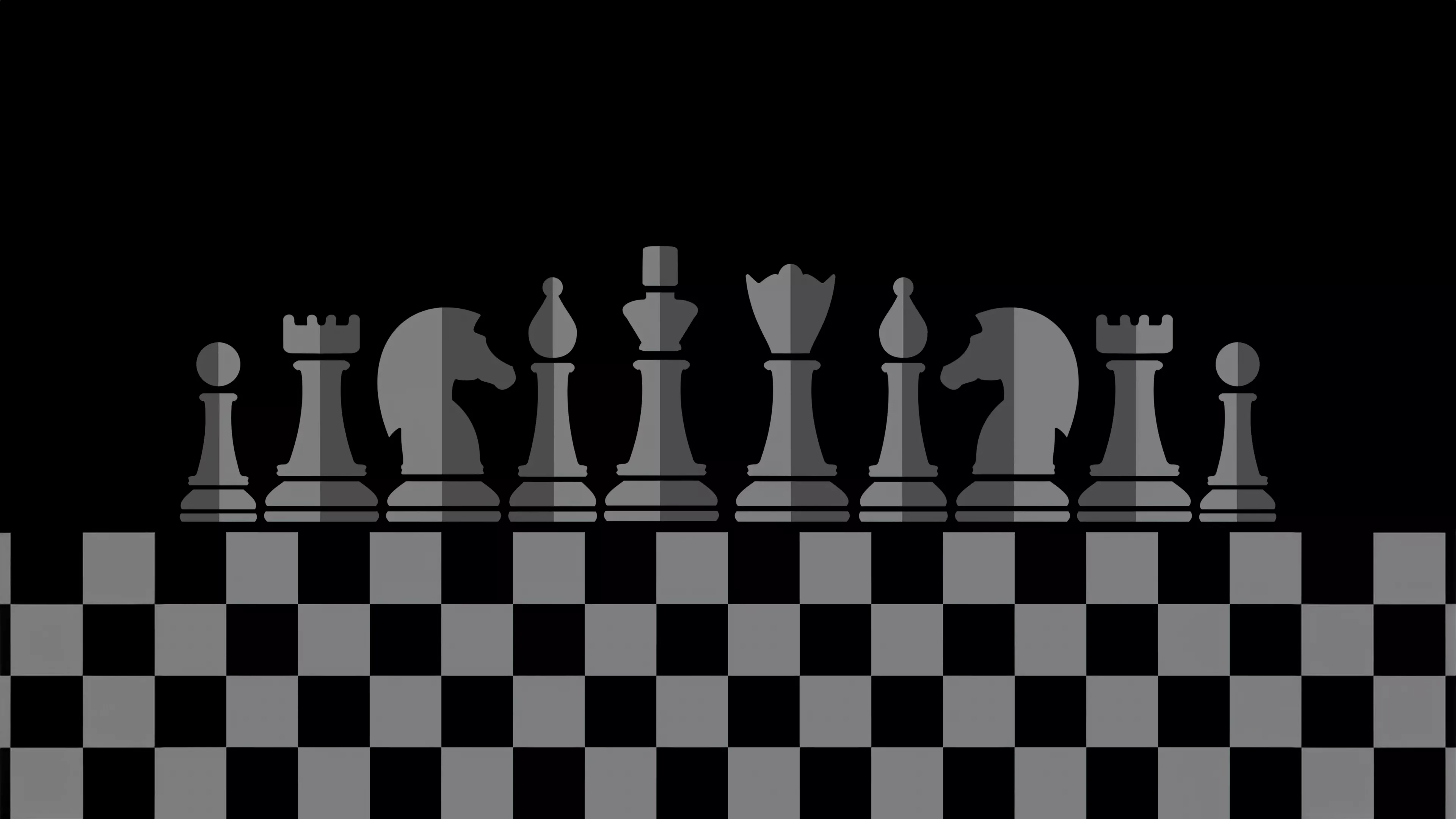 Chess pieces Wallpaper 4K, Black