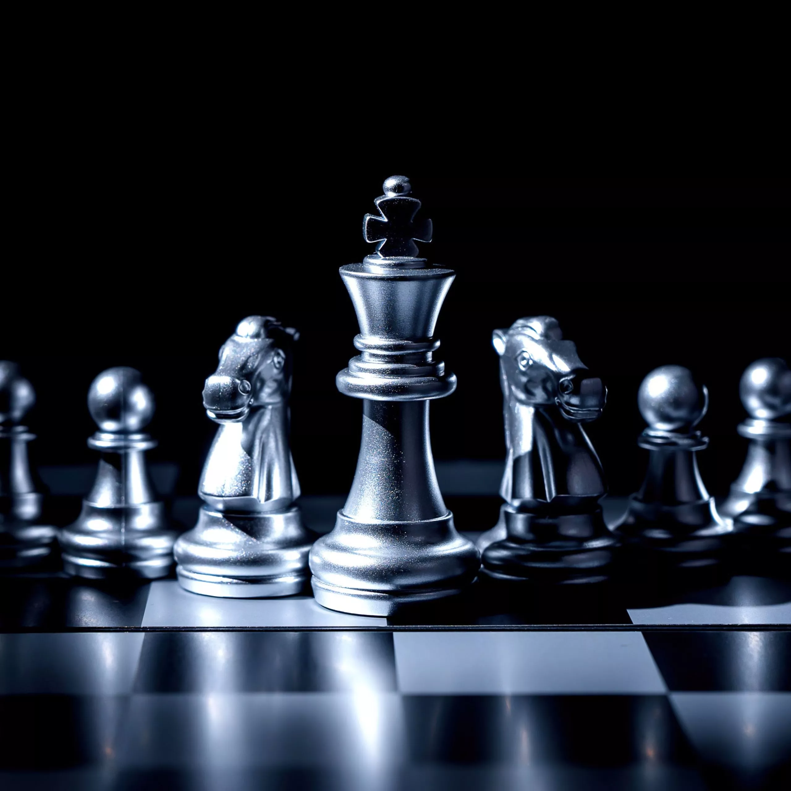 Chessboard Wallpaper 4K, Monochrome