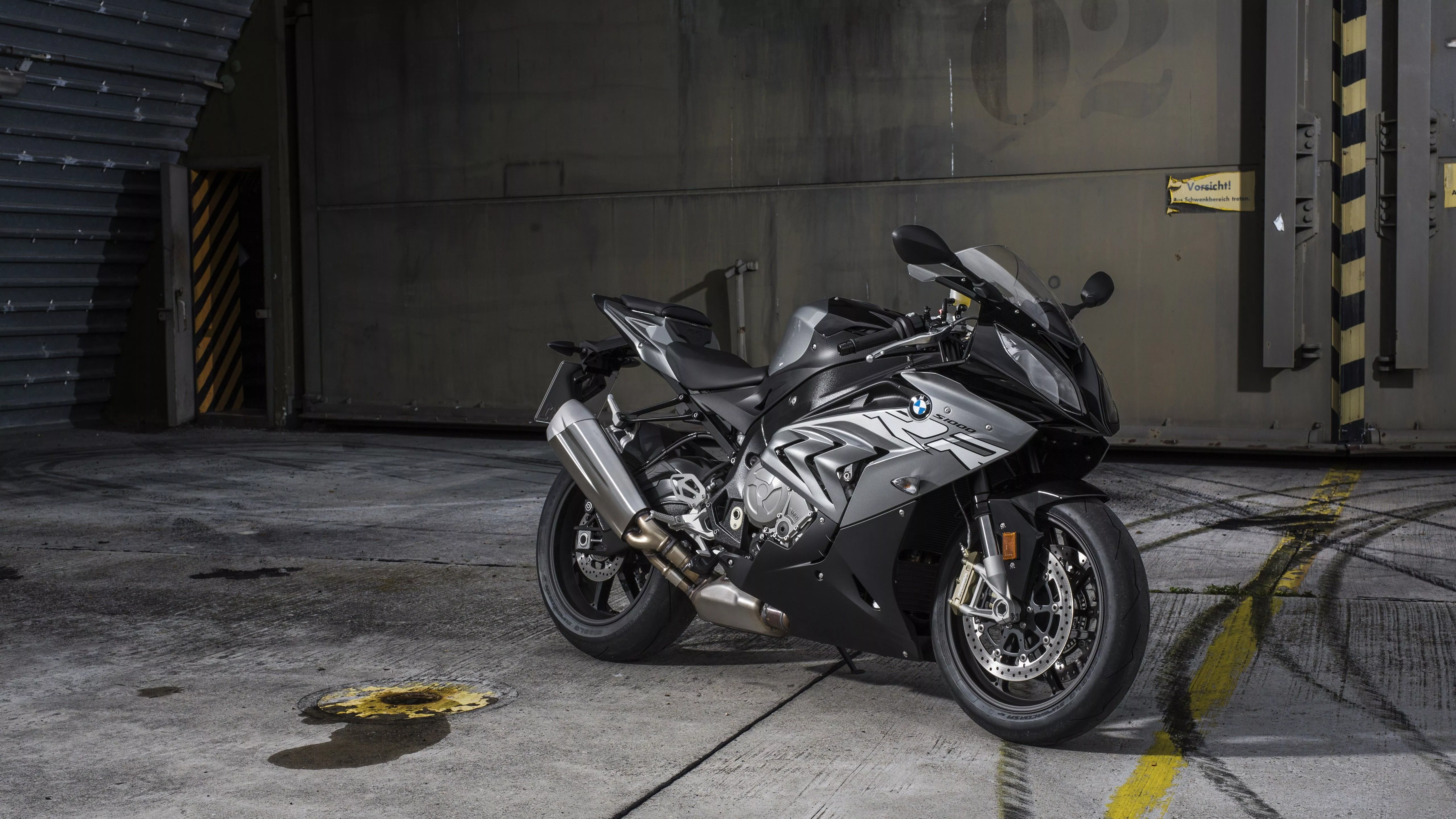 Grey Black BMW S 1000 RR 4K 5K HD Bike
