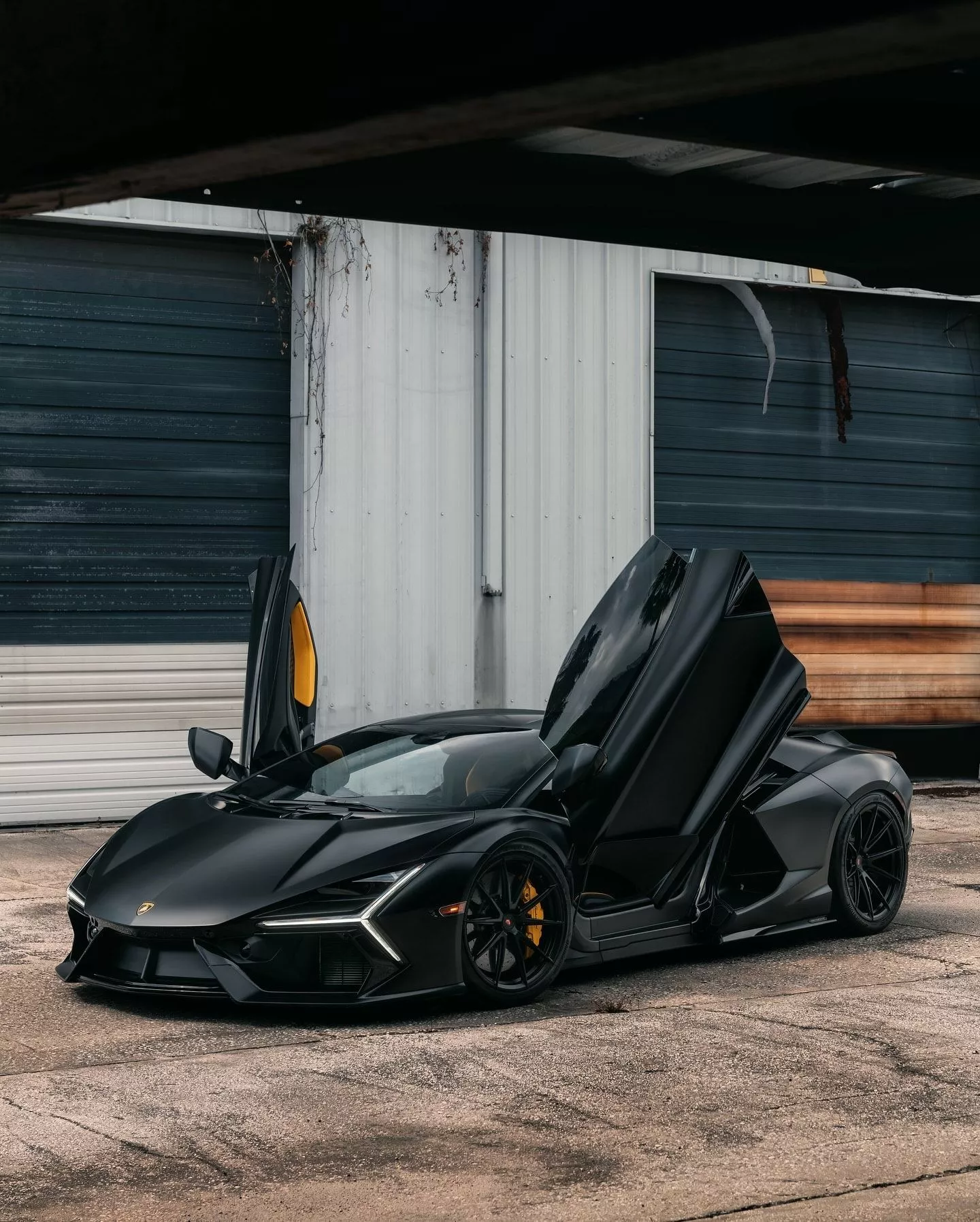 The Real Batmobile Is a Satin Black Lambo Revuelto Dropped on Matching Aftermarket Wheels