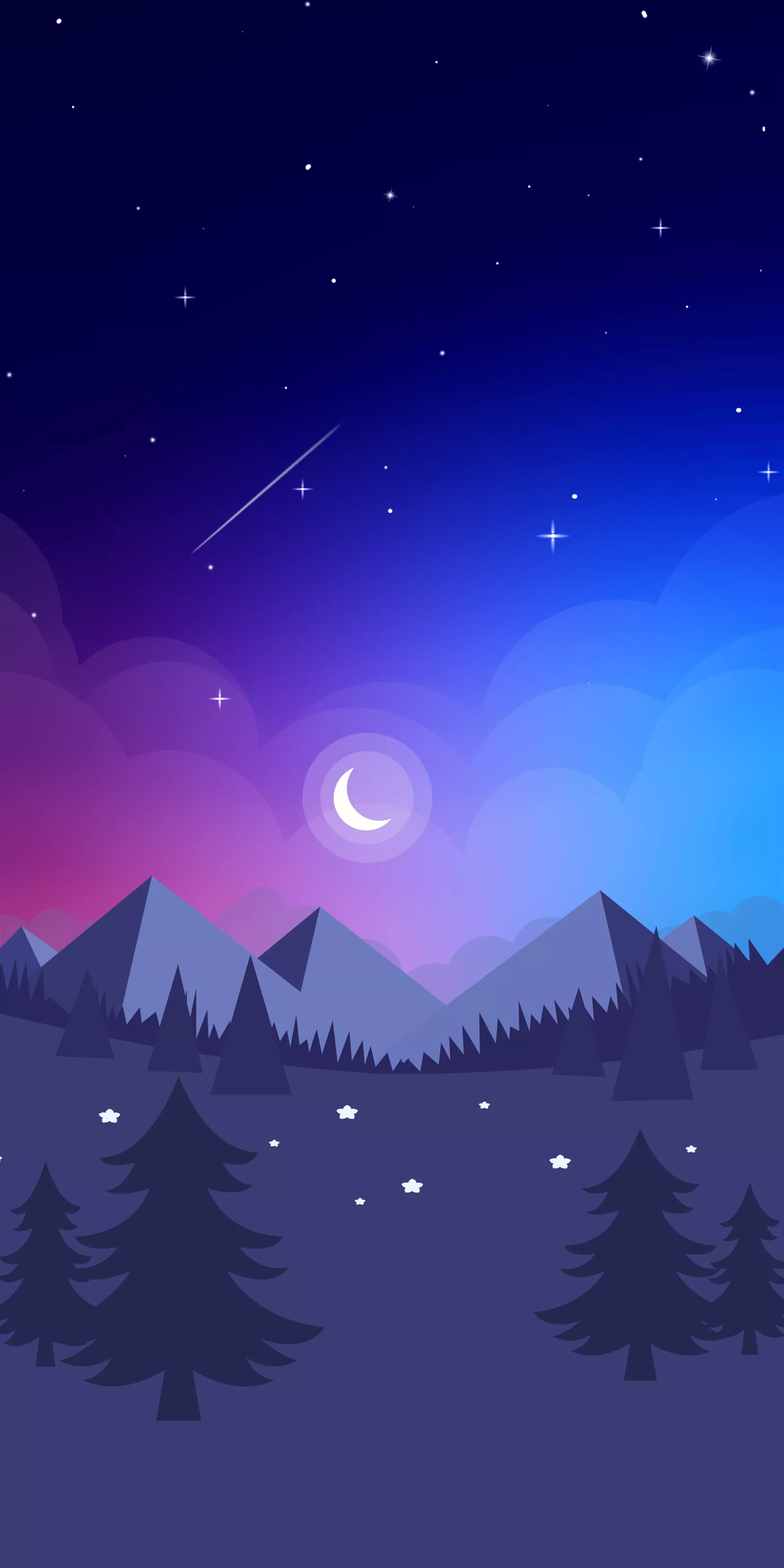 Frozen landscape wallpaper for a snowy iPhone