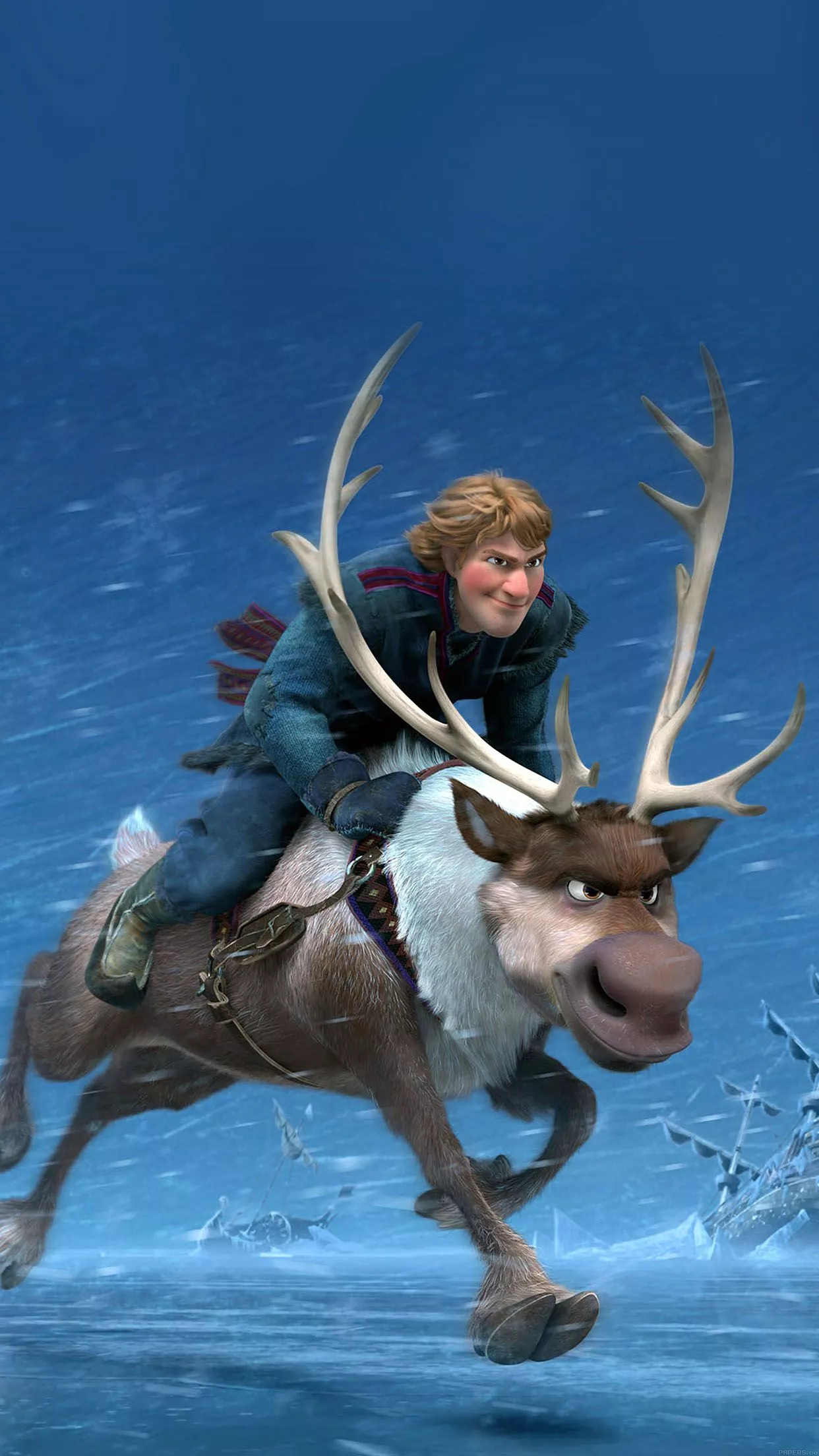 Wallpaper Frozen Running Kristoff