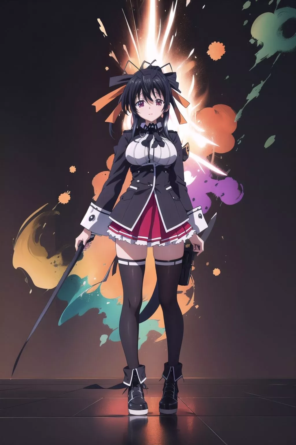 8K, Rainbow Color Explosion, D. image