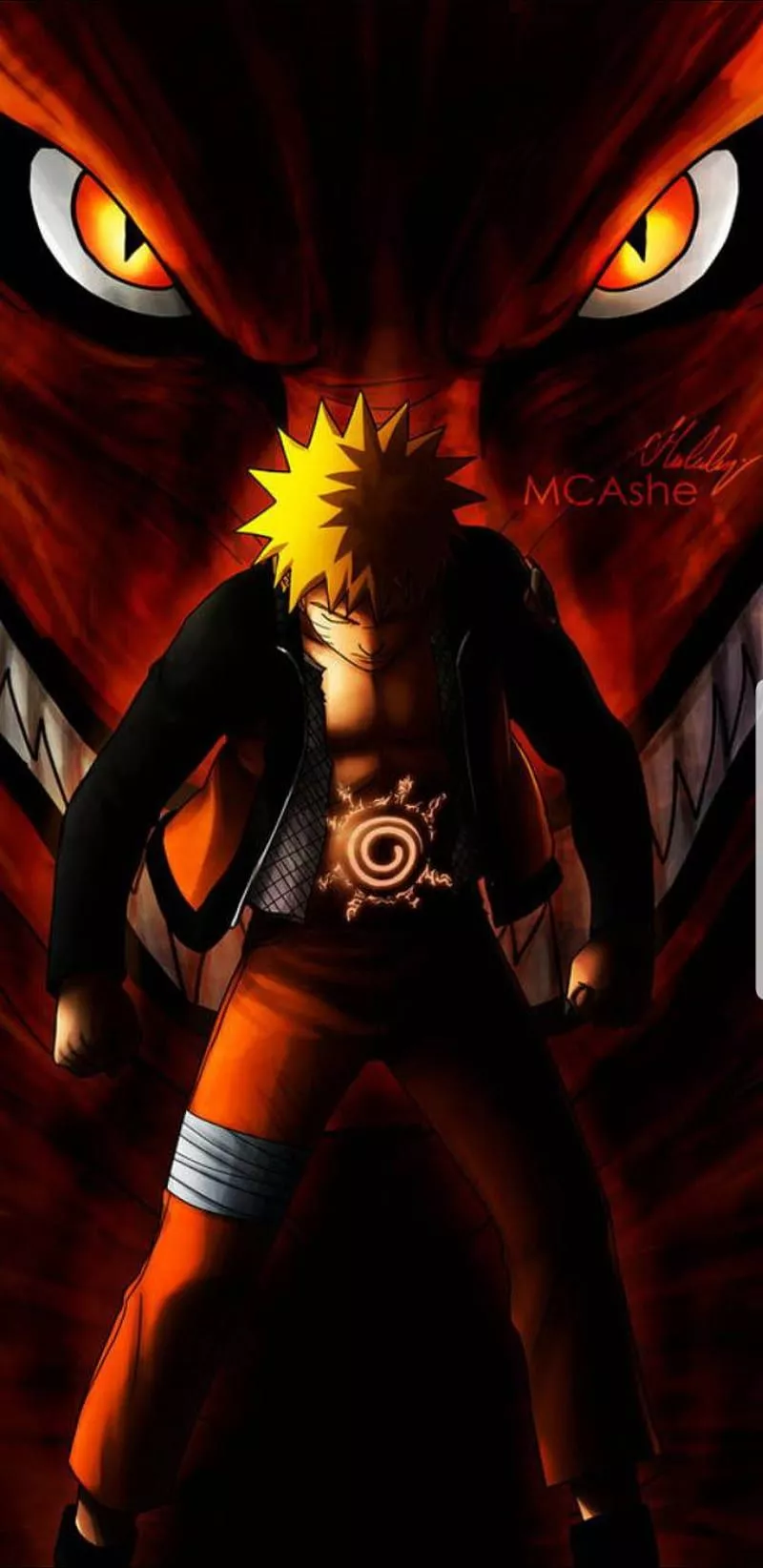 Naruto, anime, kurama, HD phone