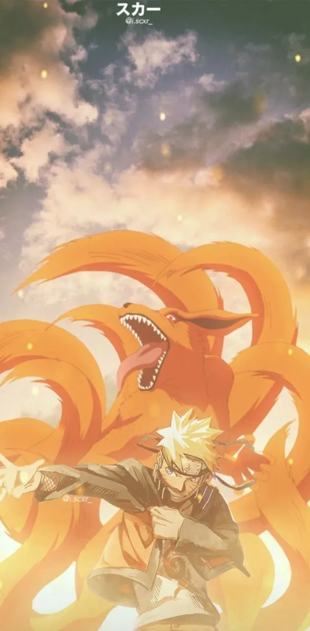 Kurama and naruto wallpaper