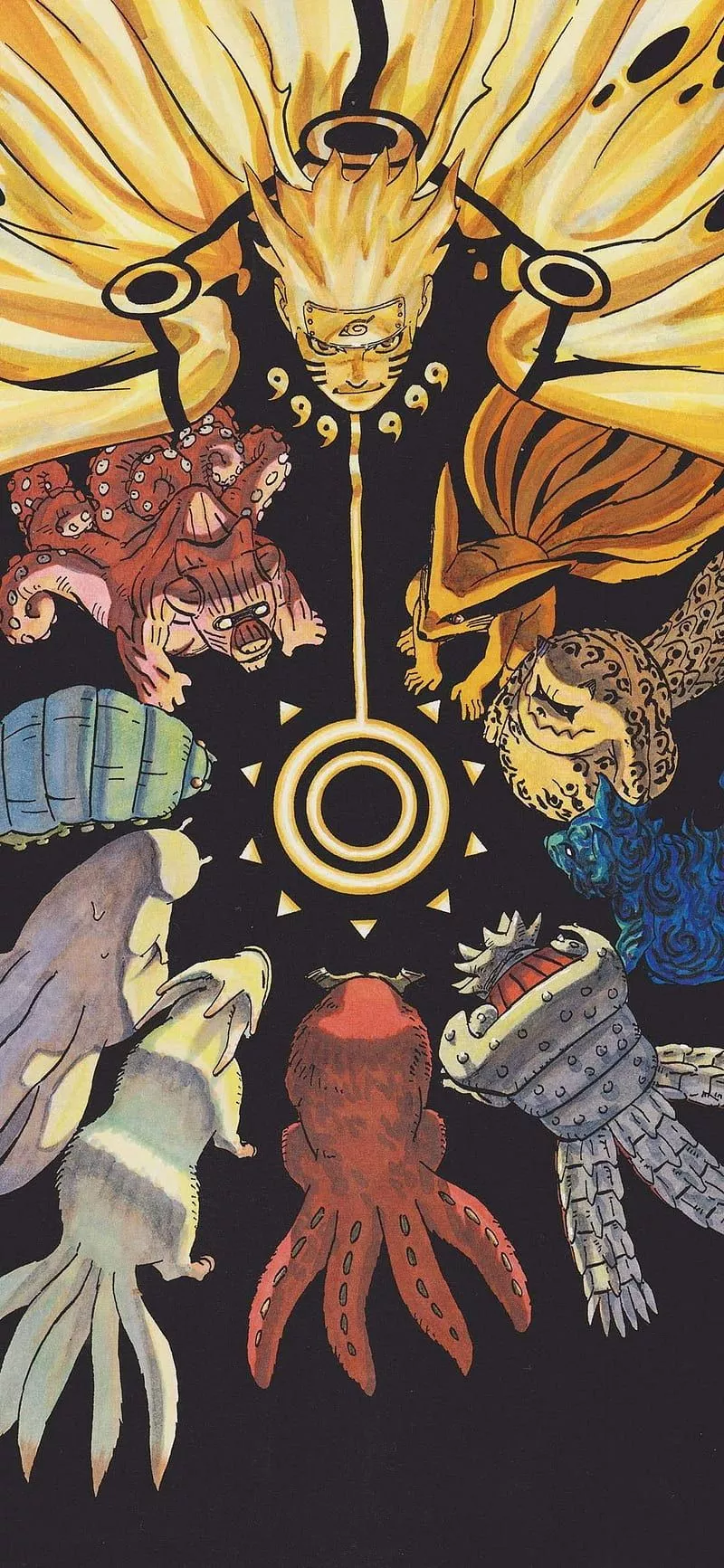 Naruto Bijus, chakra, kurama, HD phone