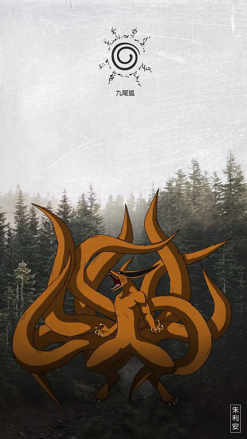 Kurama, android, anime, iphone, naruto