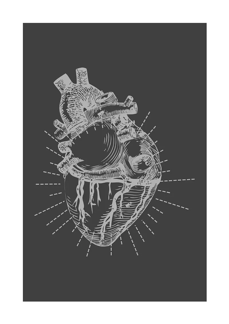 Heart, black, doctor, medical, HD phone