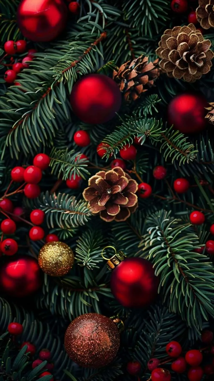 Merry & Bright Phone Wallpaper Christmas Image to Download to Deck Your Screen Jade Design