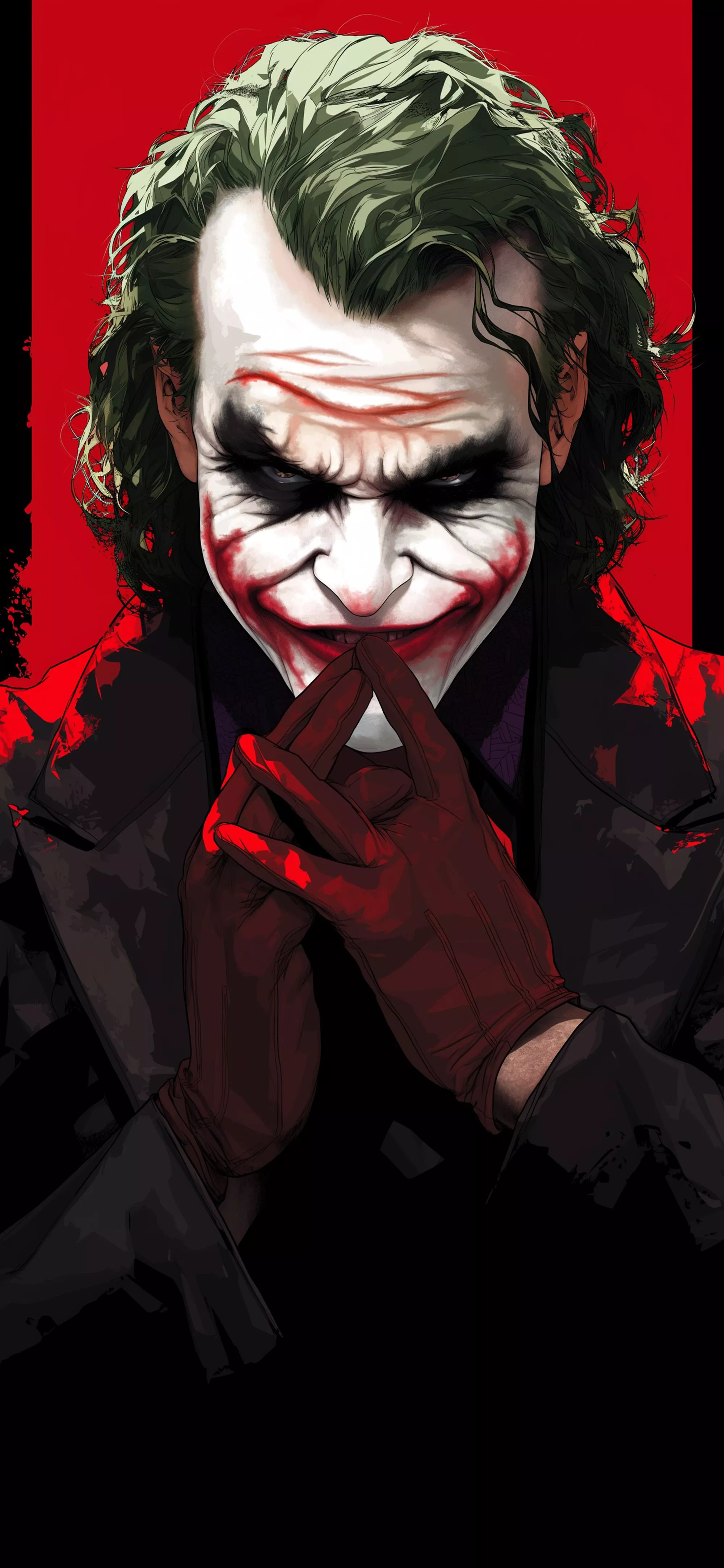 Joker Dark Red Gloves Wallpaper