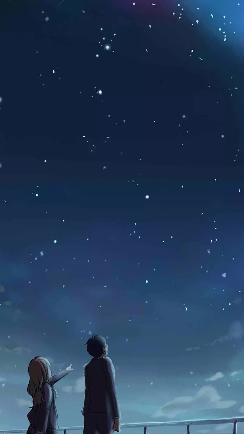 Romantic Scenery, Couple Stargazing