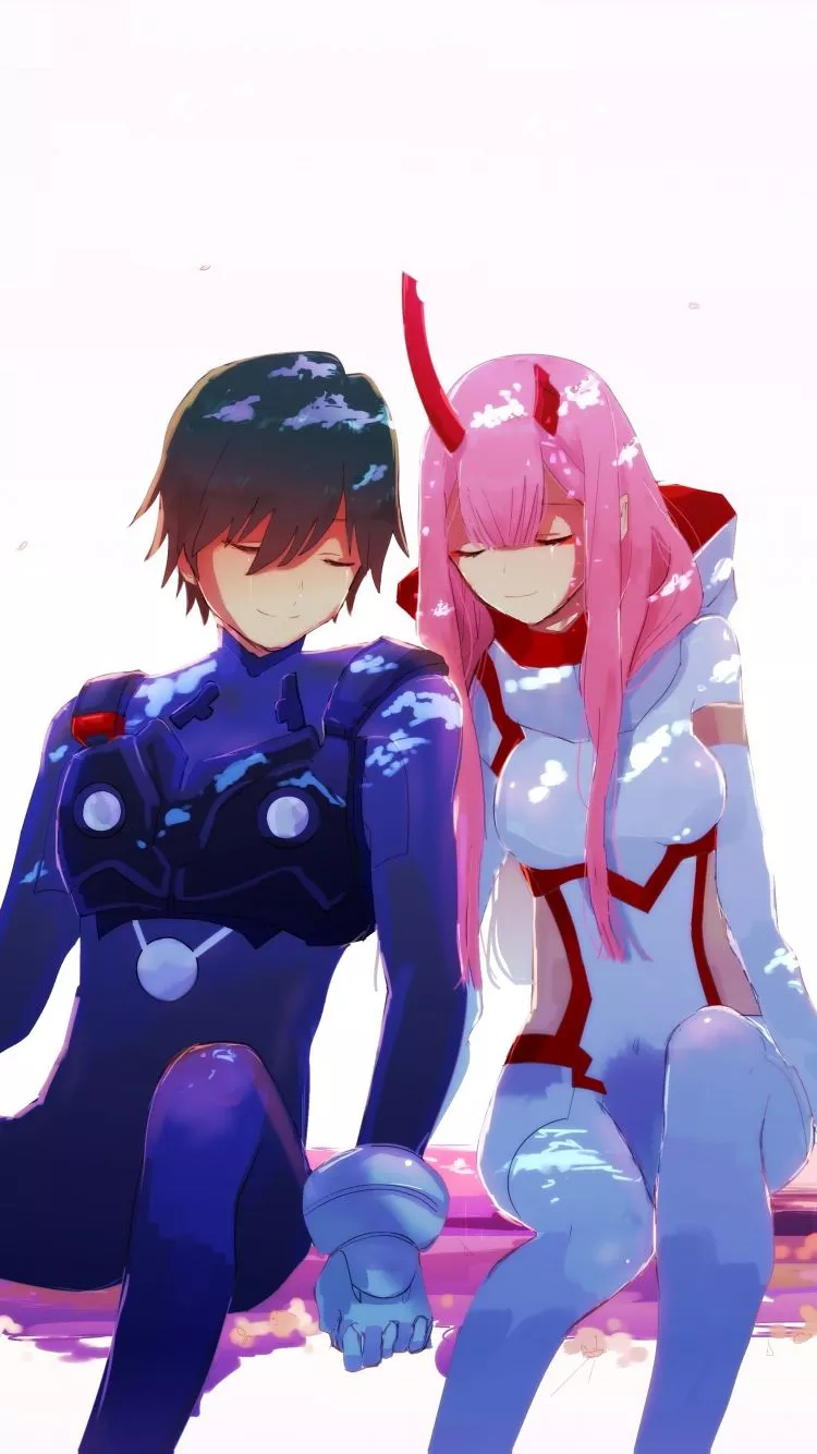 wallpaper 750x1334 hiro and zero two