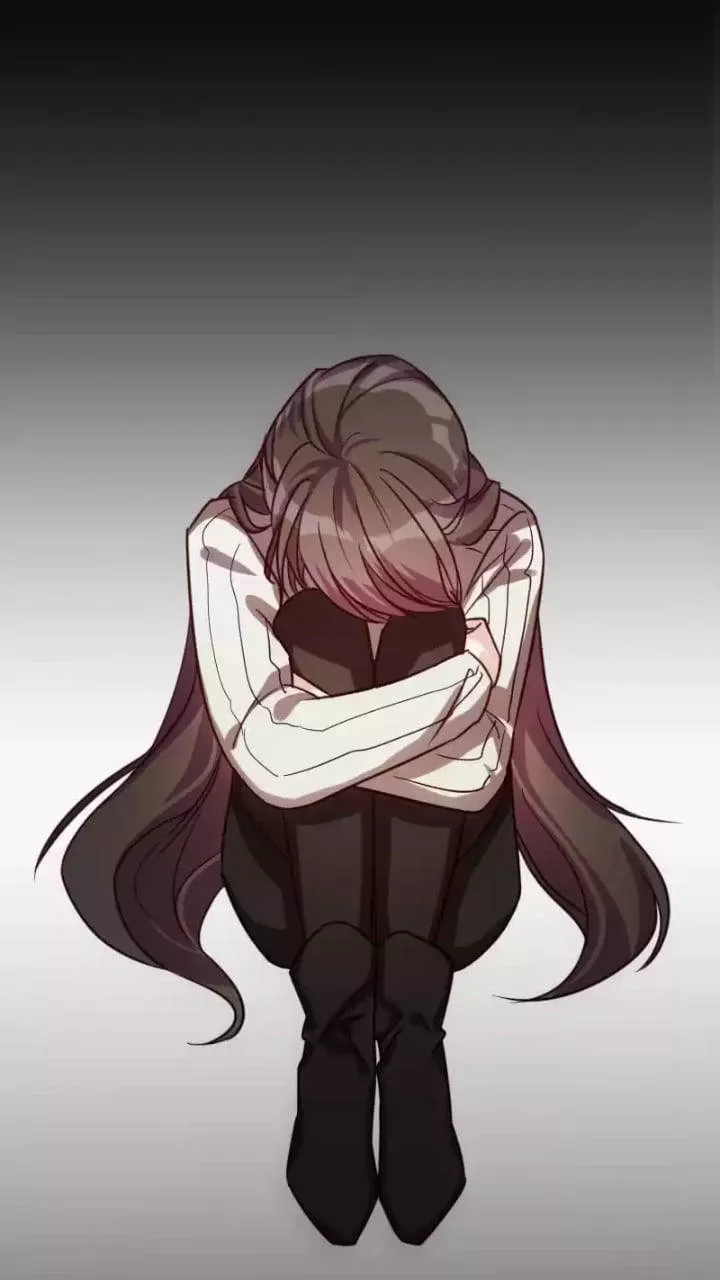 Aesthetic Sad Anime Girl Grey