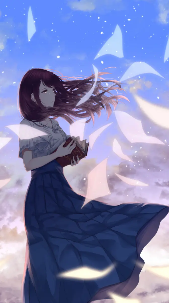 Sad anime girl wallpaper