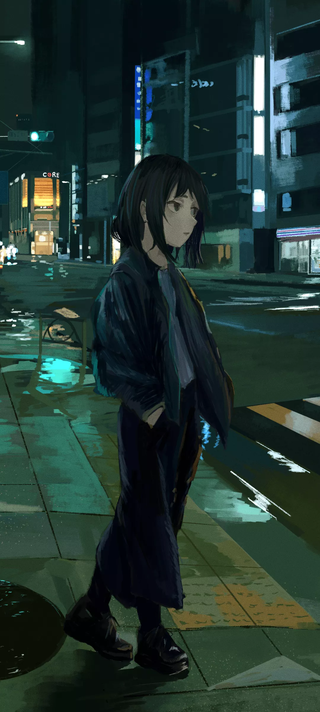 Download Night Street Anime Girl Anime