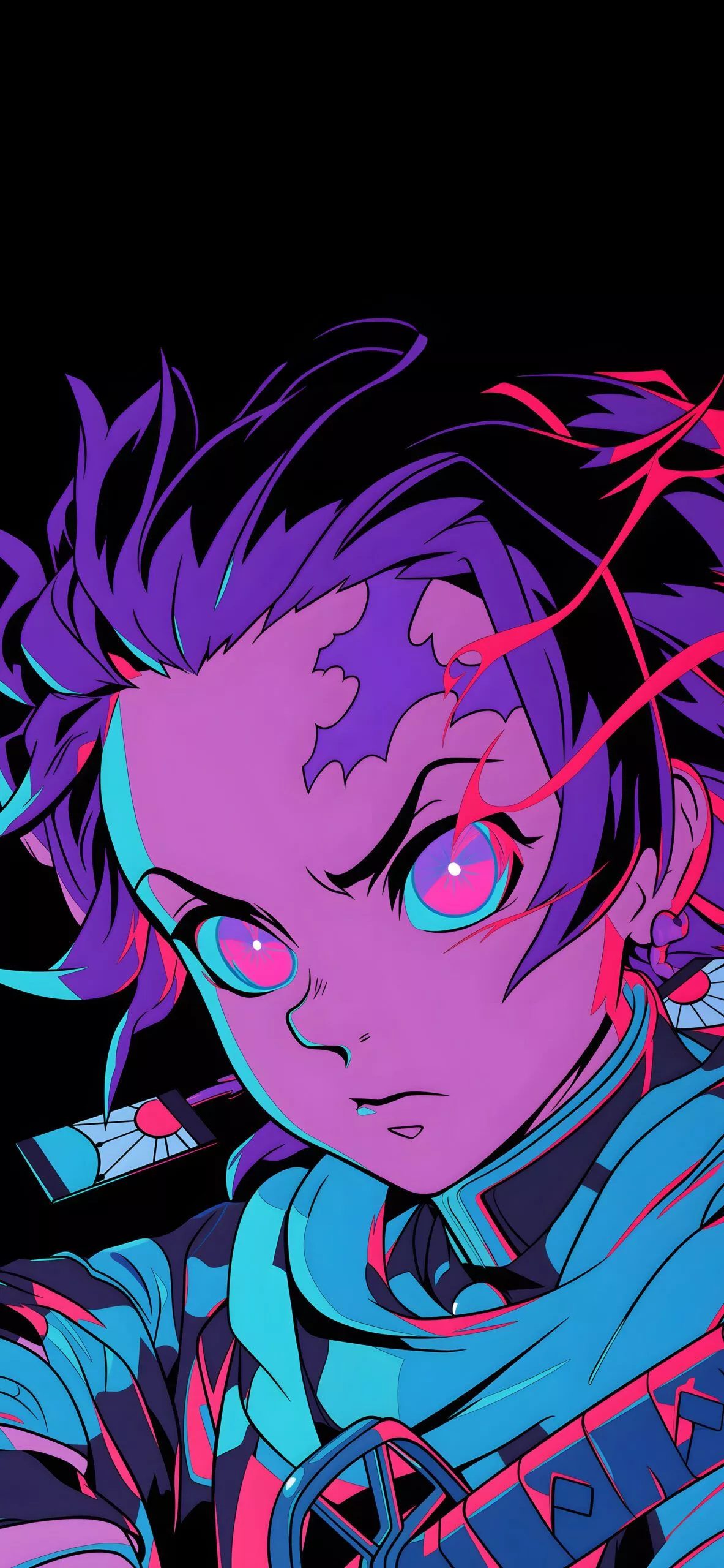 Tanjiro Kamado Aesthetic Anime Black