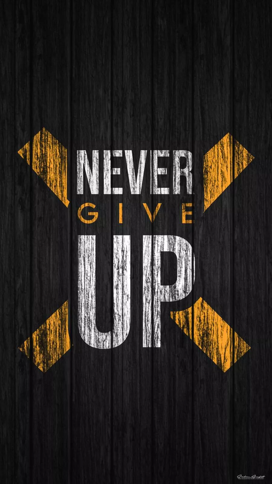 Never Give Up iPhone Wallpaper