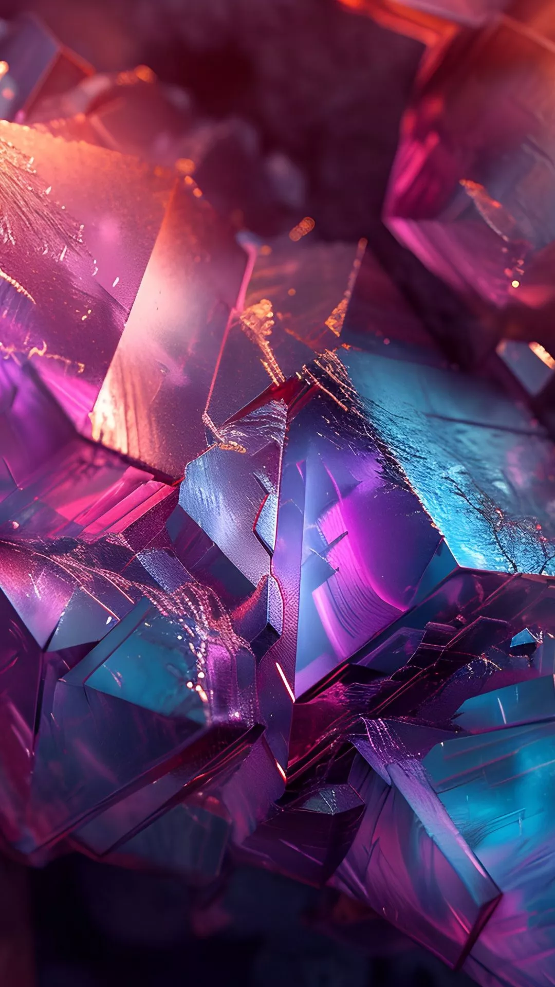 Colorful Wallpaper 4K, Crystals