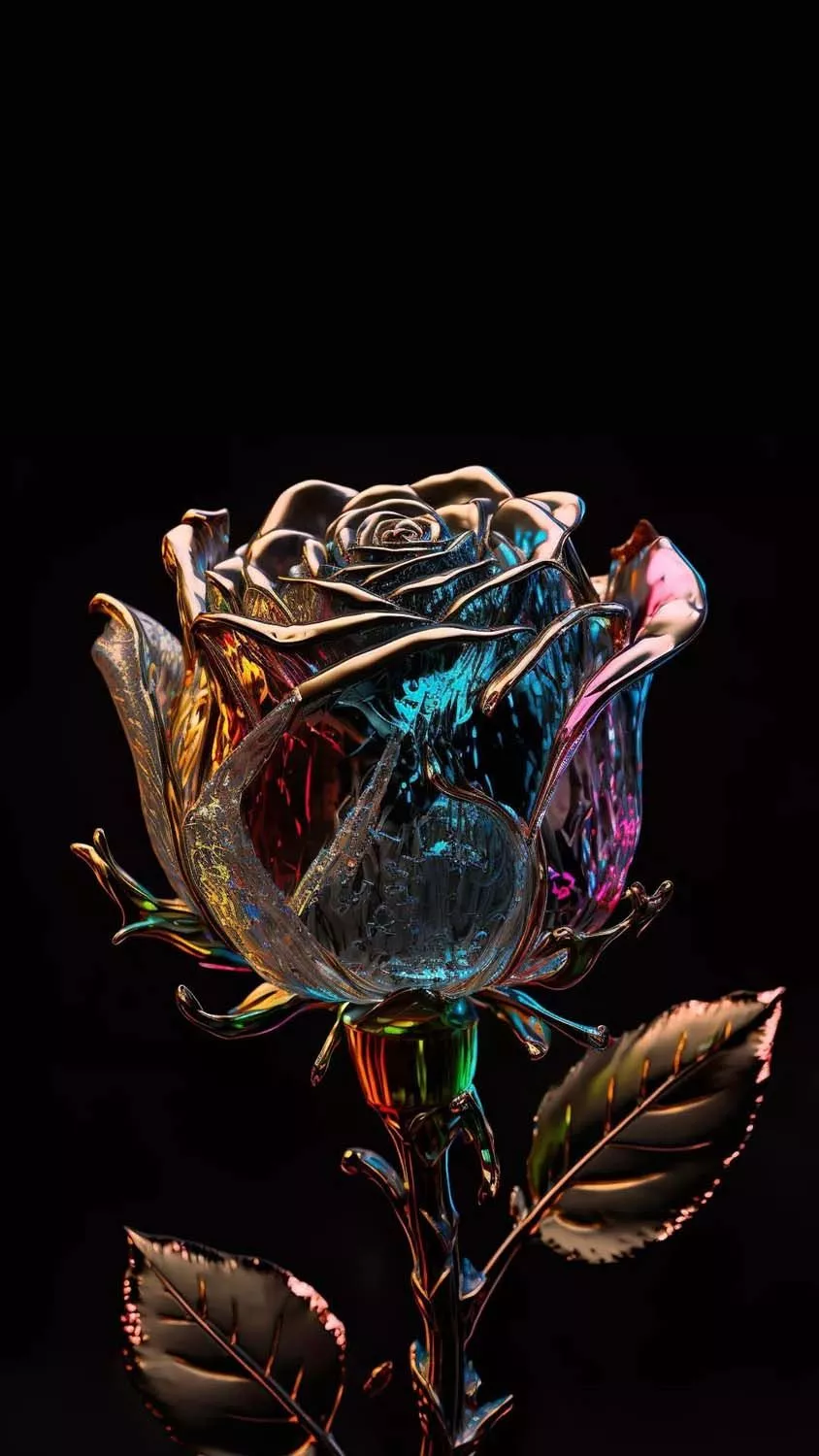 Crystal Rose iPhone Wallpaper HD