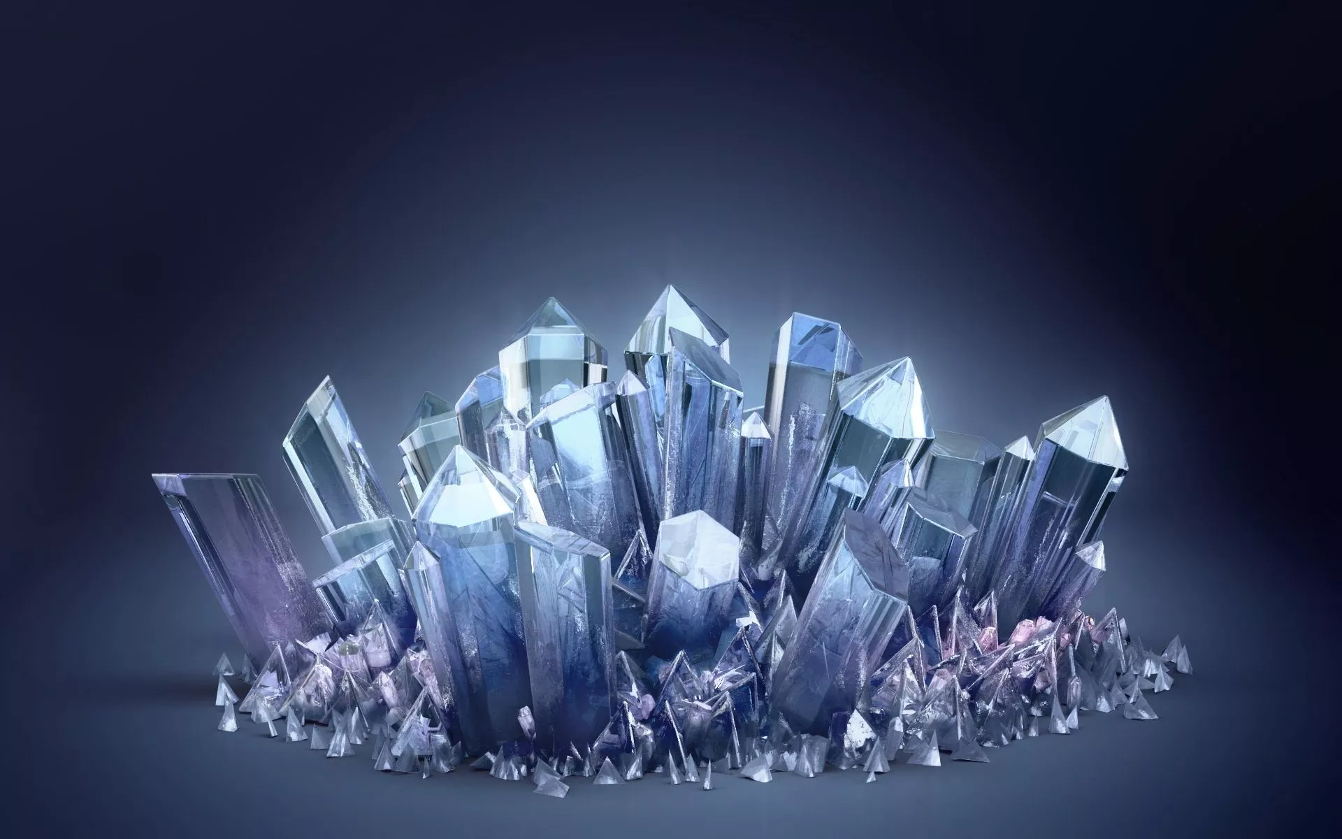 3D, crystal, crystals Wallpaper, HD 3D