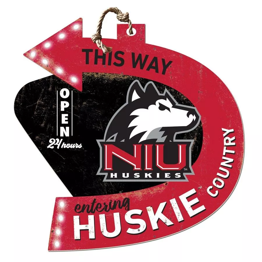 Northern Illinois Huskies Arrow Sign