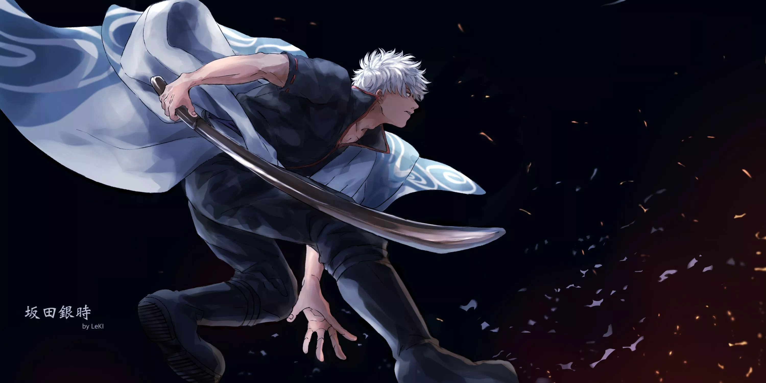 Wallpaper sword, anime, samurai, guy